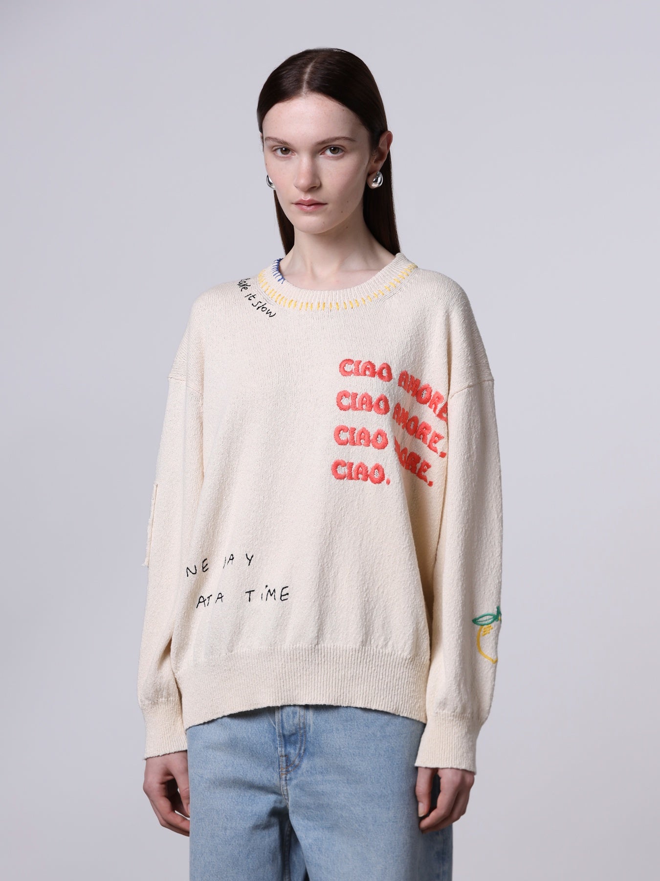 261FXA23001 Knit Long Sleeve Round Neck