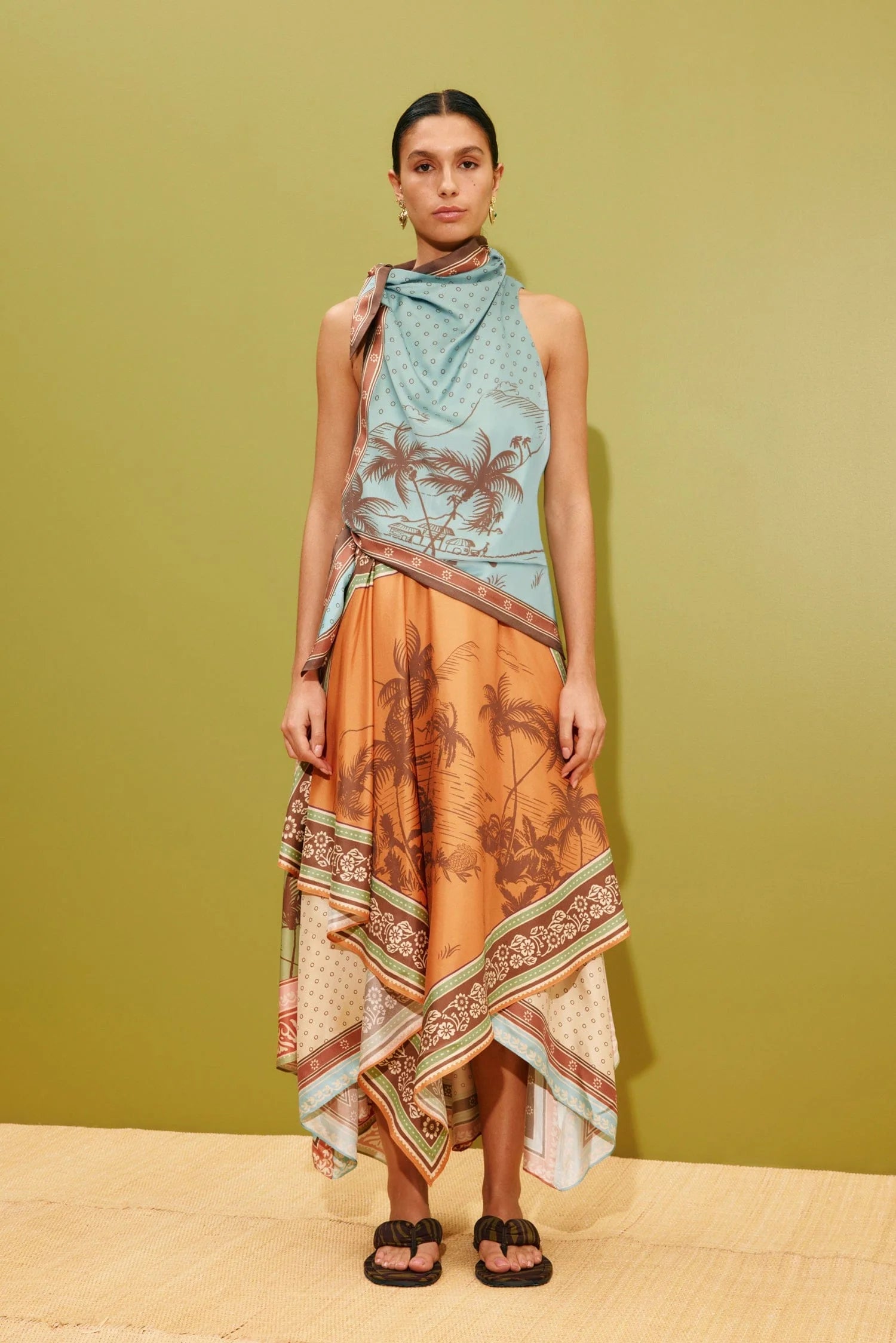 Alberta Scarf Midi Dress