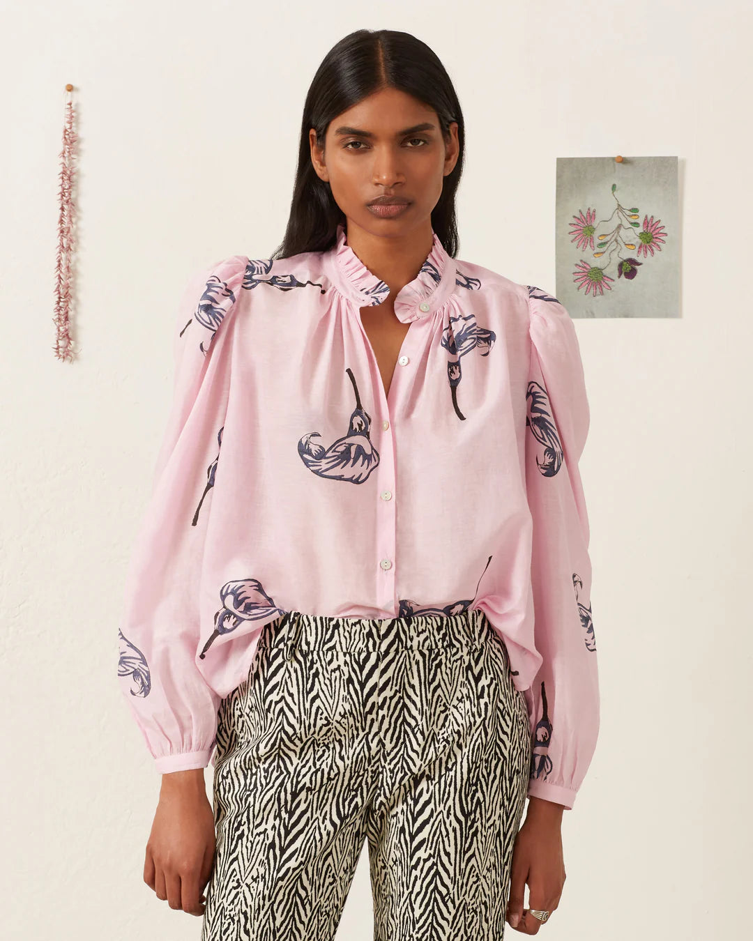 Annabel Pink Calla Lily Shirt