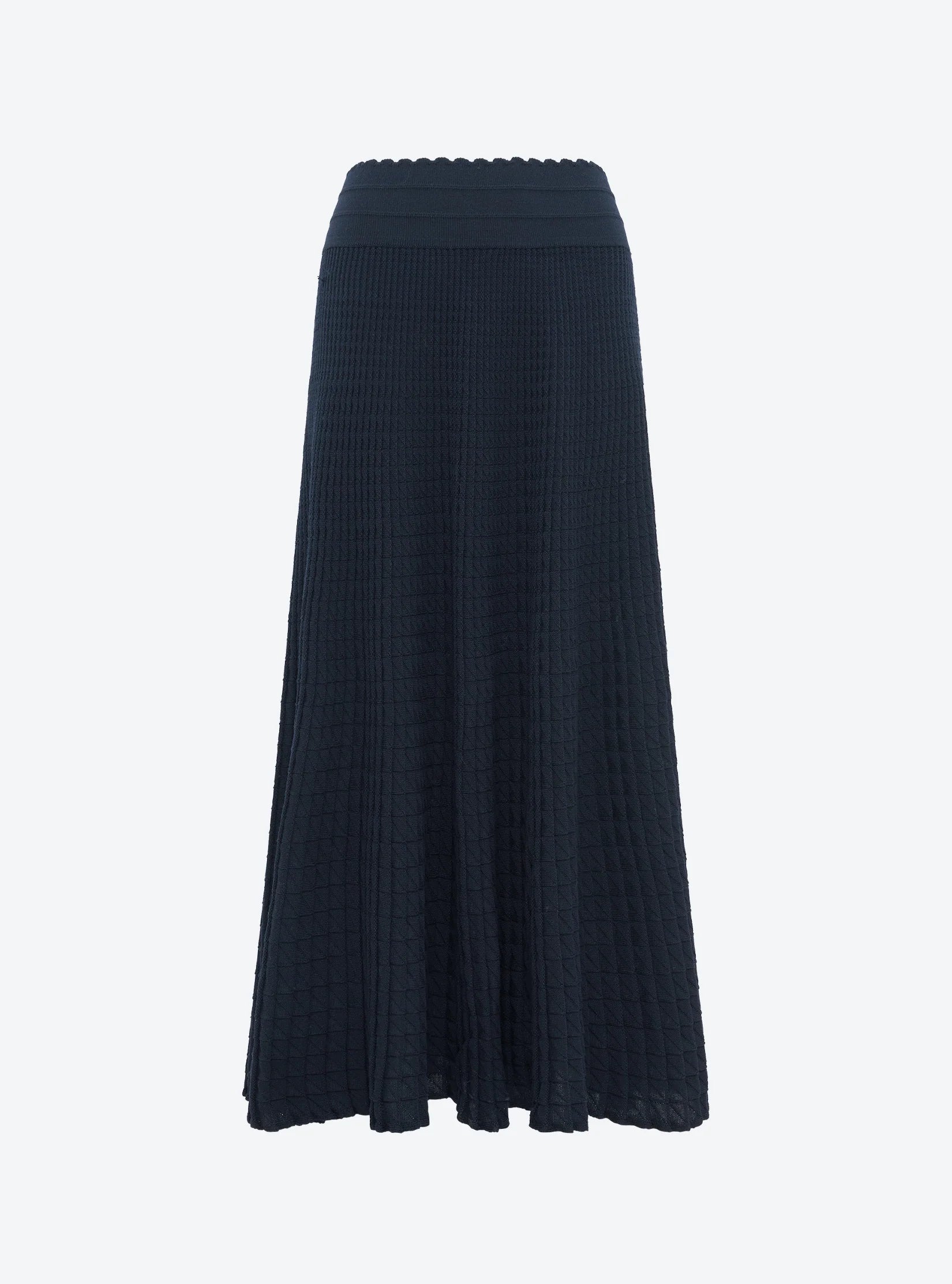 Fluid Skirt in an Origami Knit