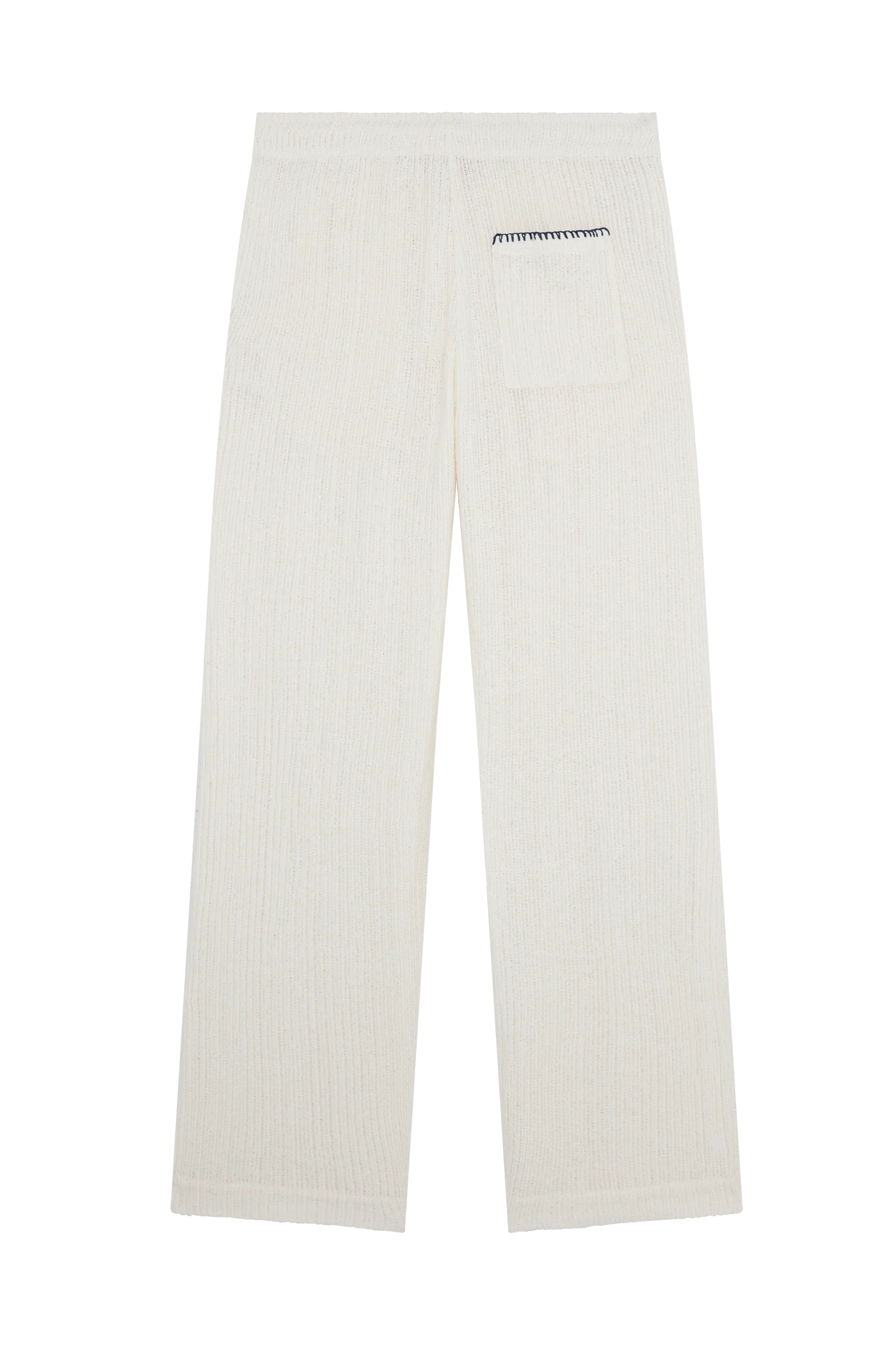 Crochet Trousers With Embroidered Patches