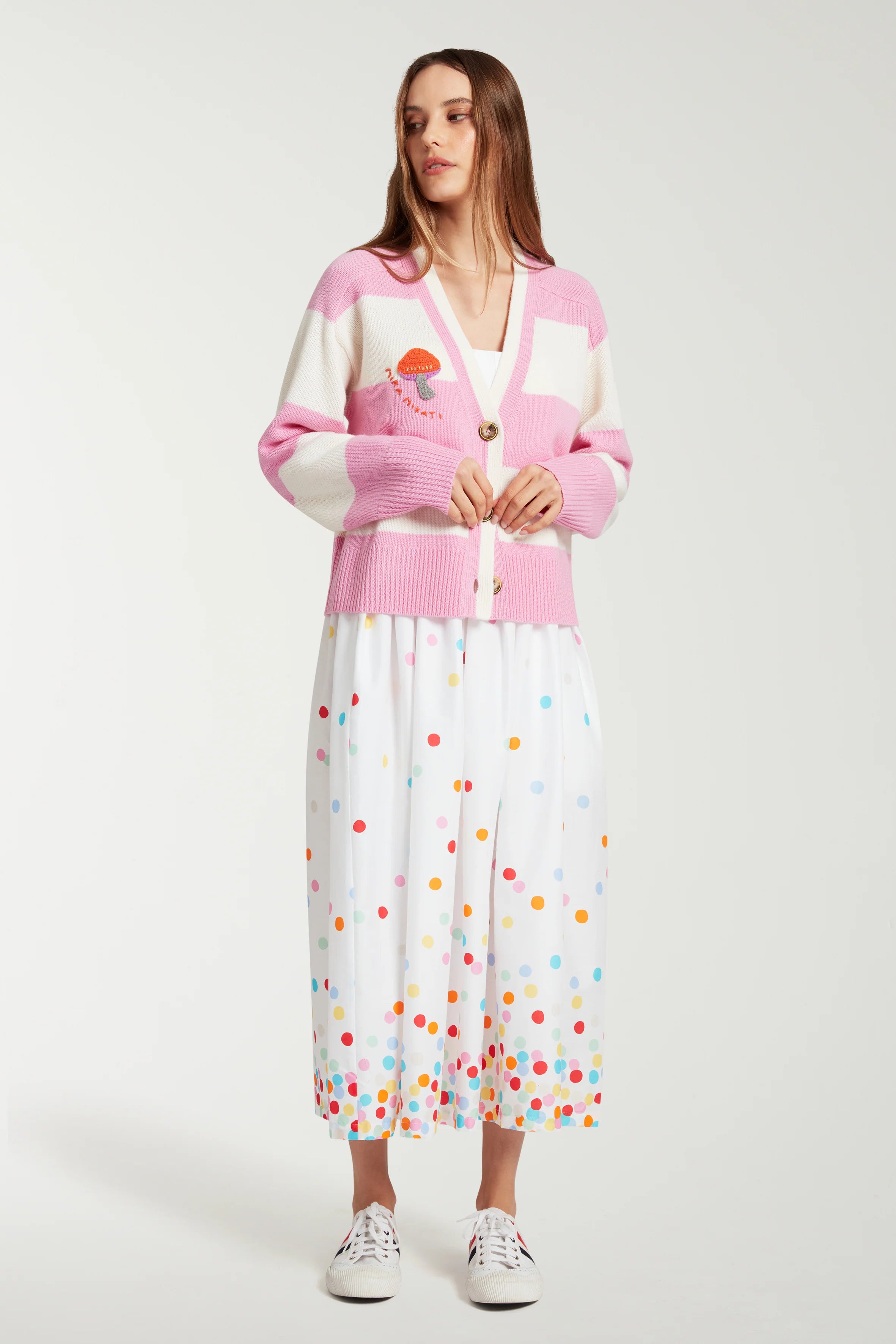Embroidered Signature Cardigan