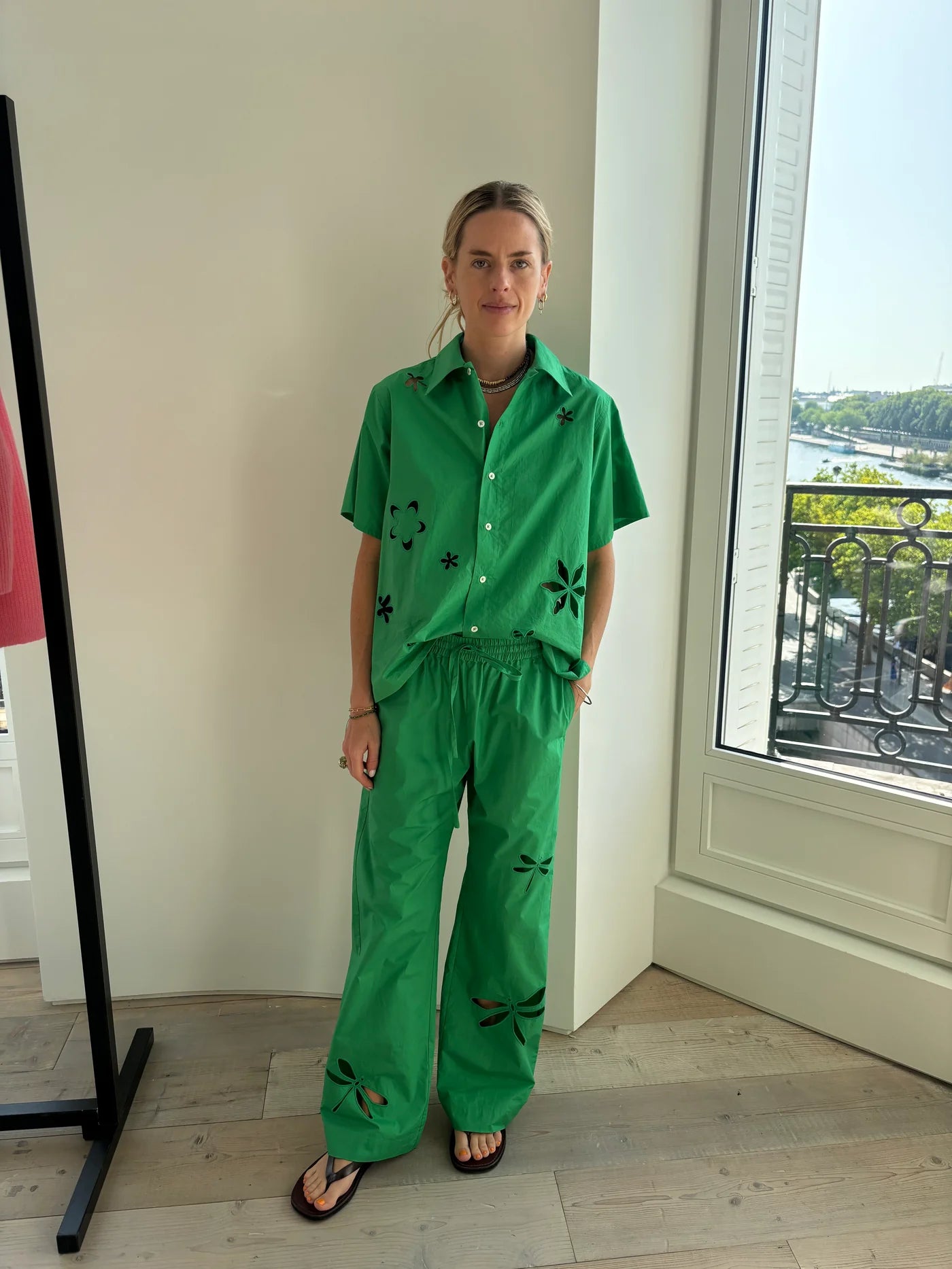 Embroidery Cut Out Dragonfly PJ Trouser