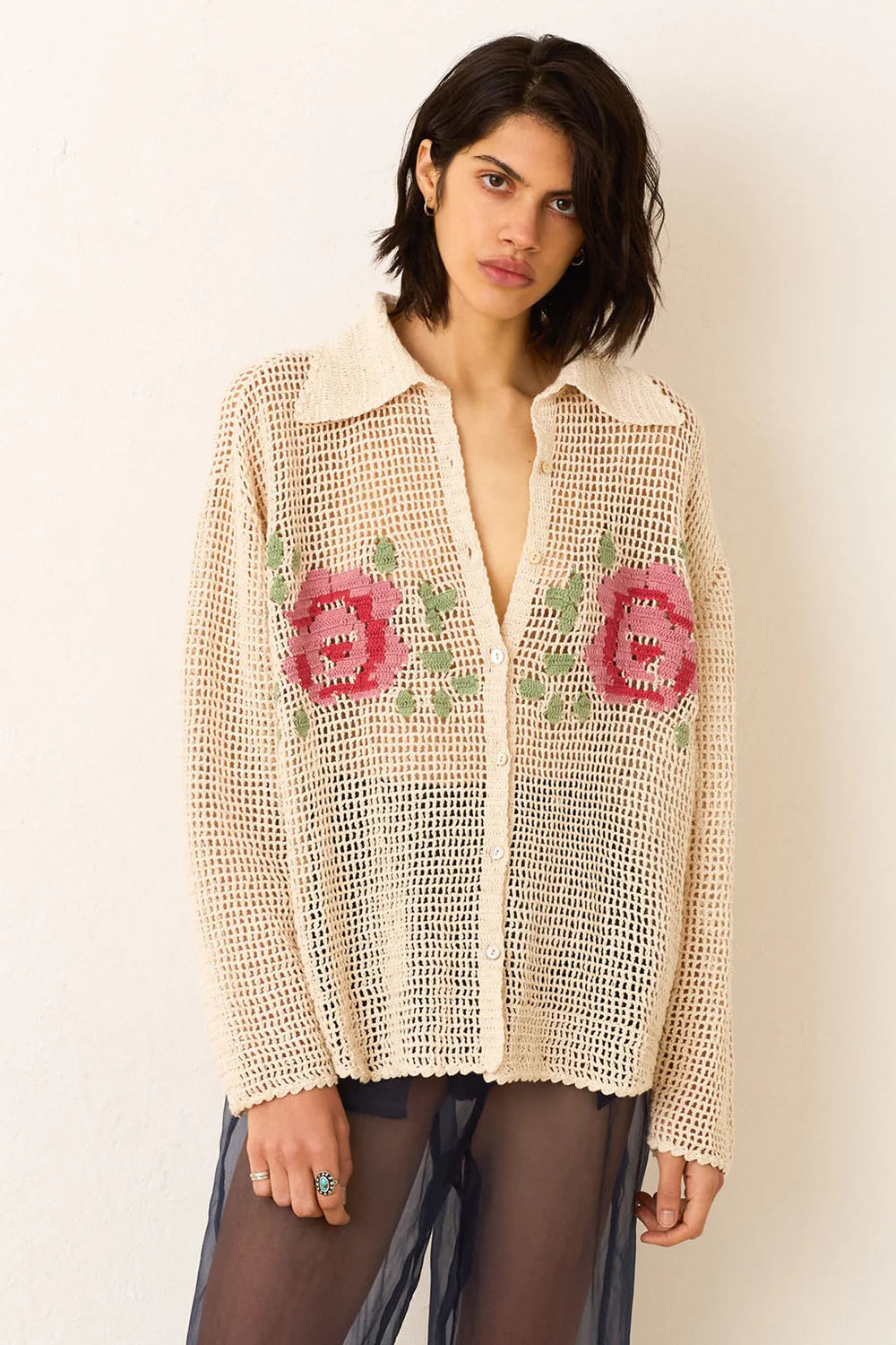 Emery Rosa Crochet Shirt