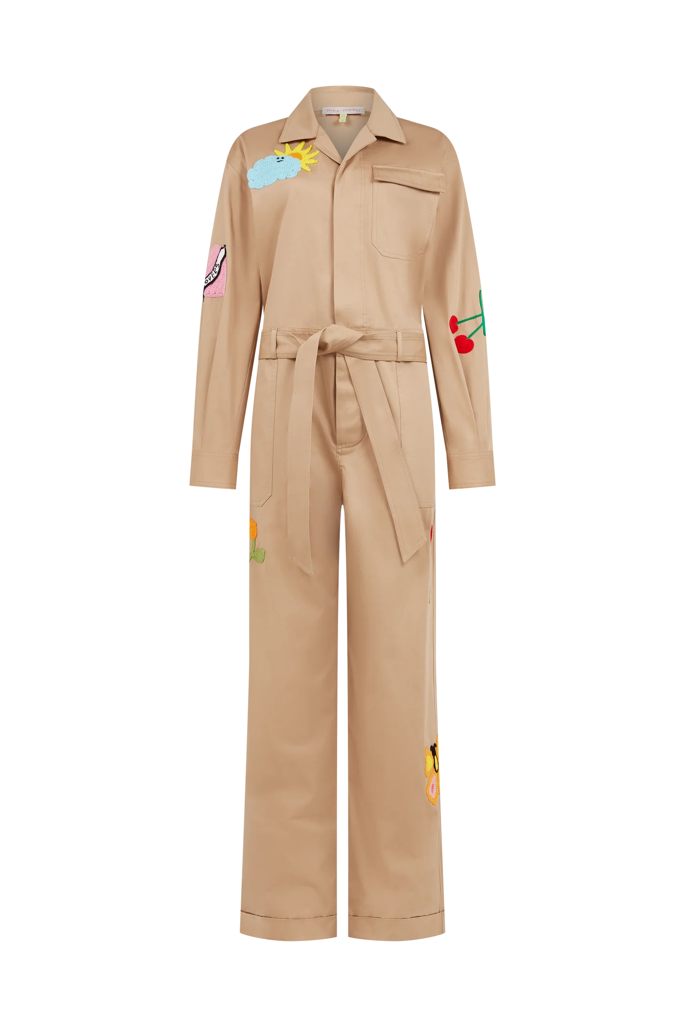 Jumpsuit with Crochet Patches