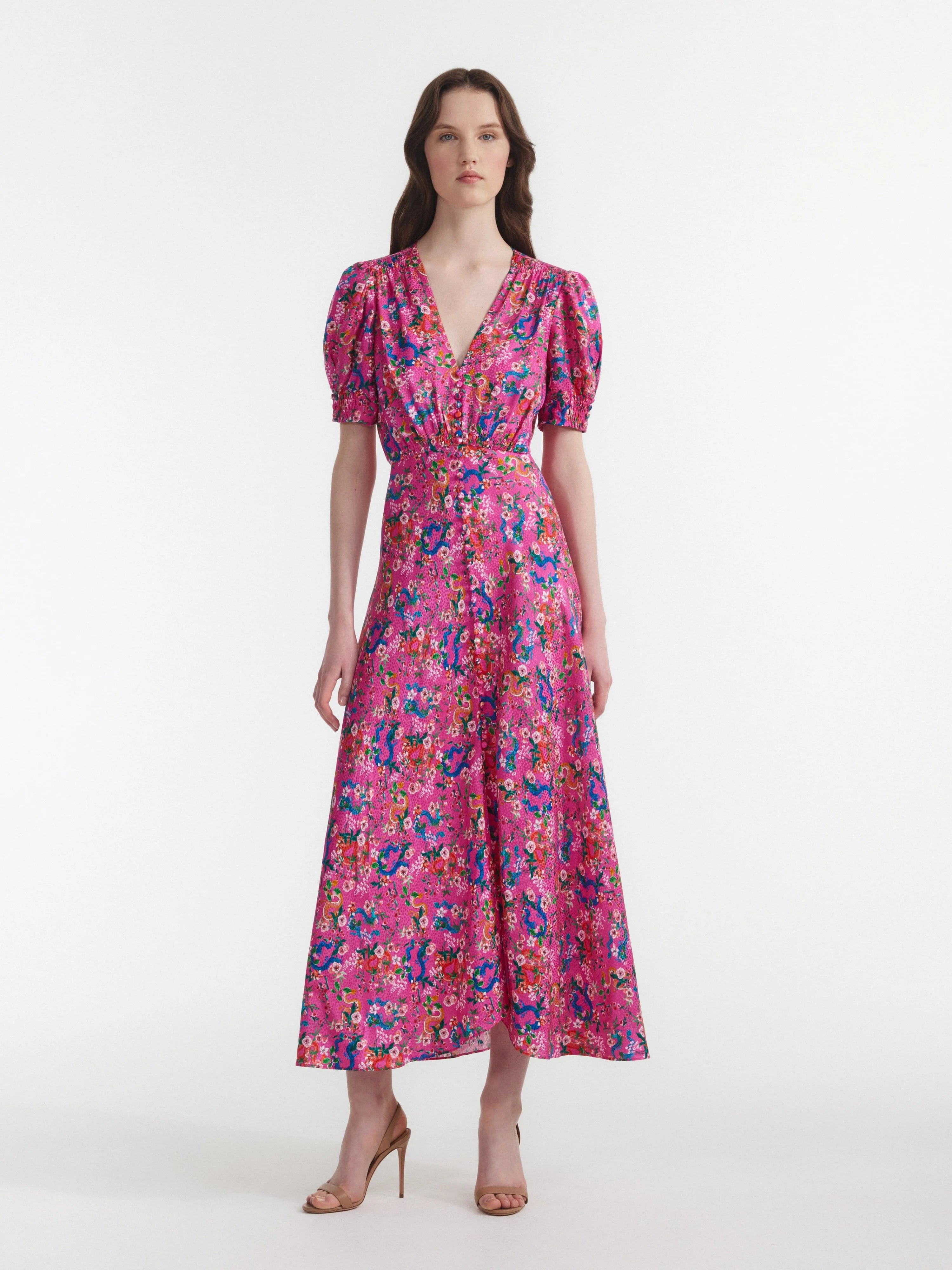 Lea Long Dress - Hibiscus Adorning