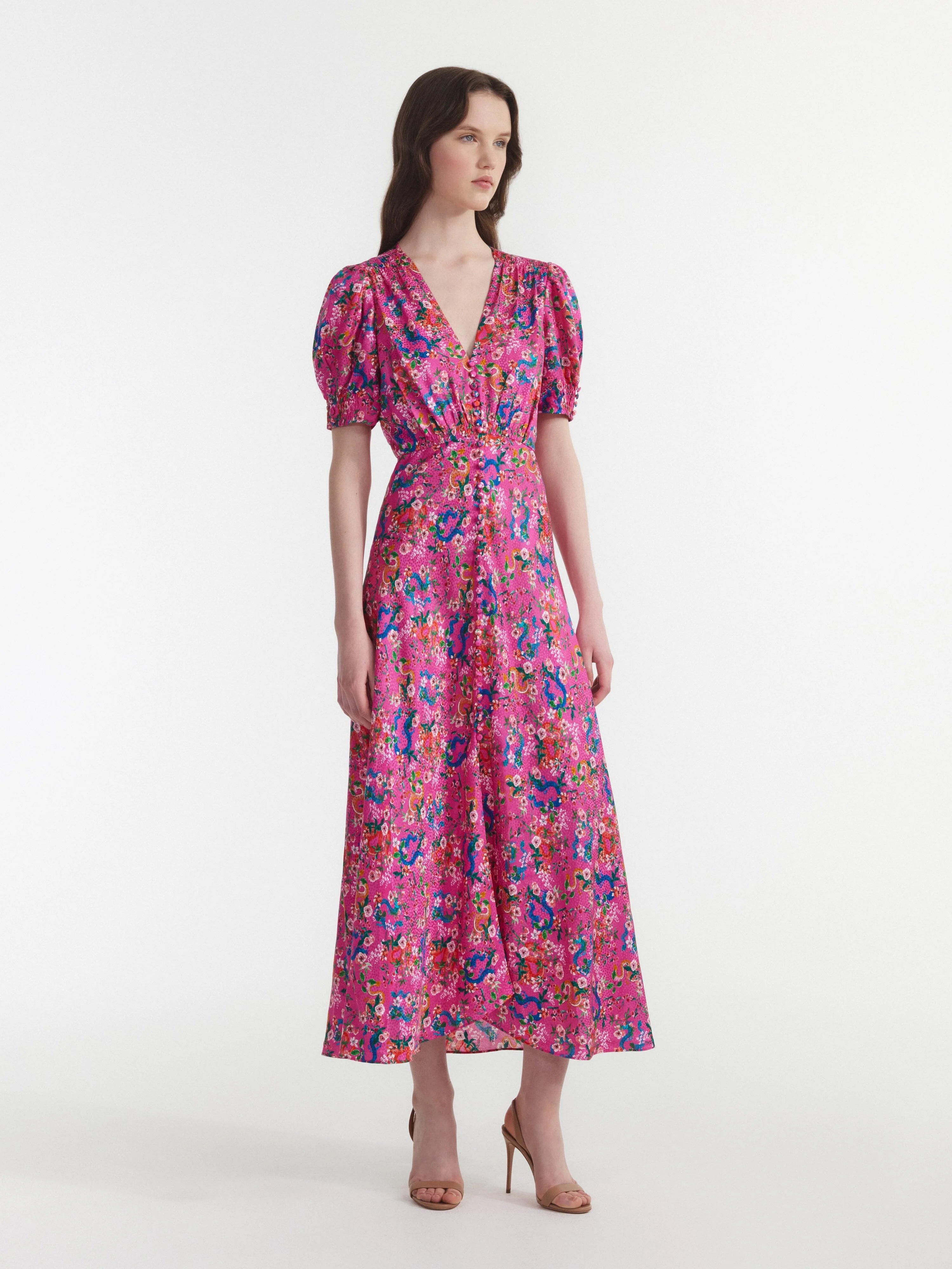 Lea Long Dress - Hibiscus Adorning