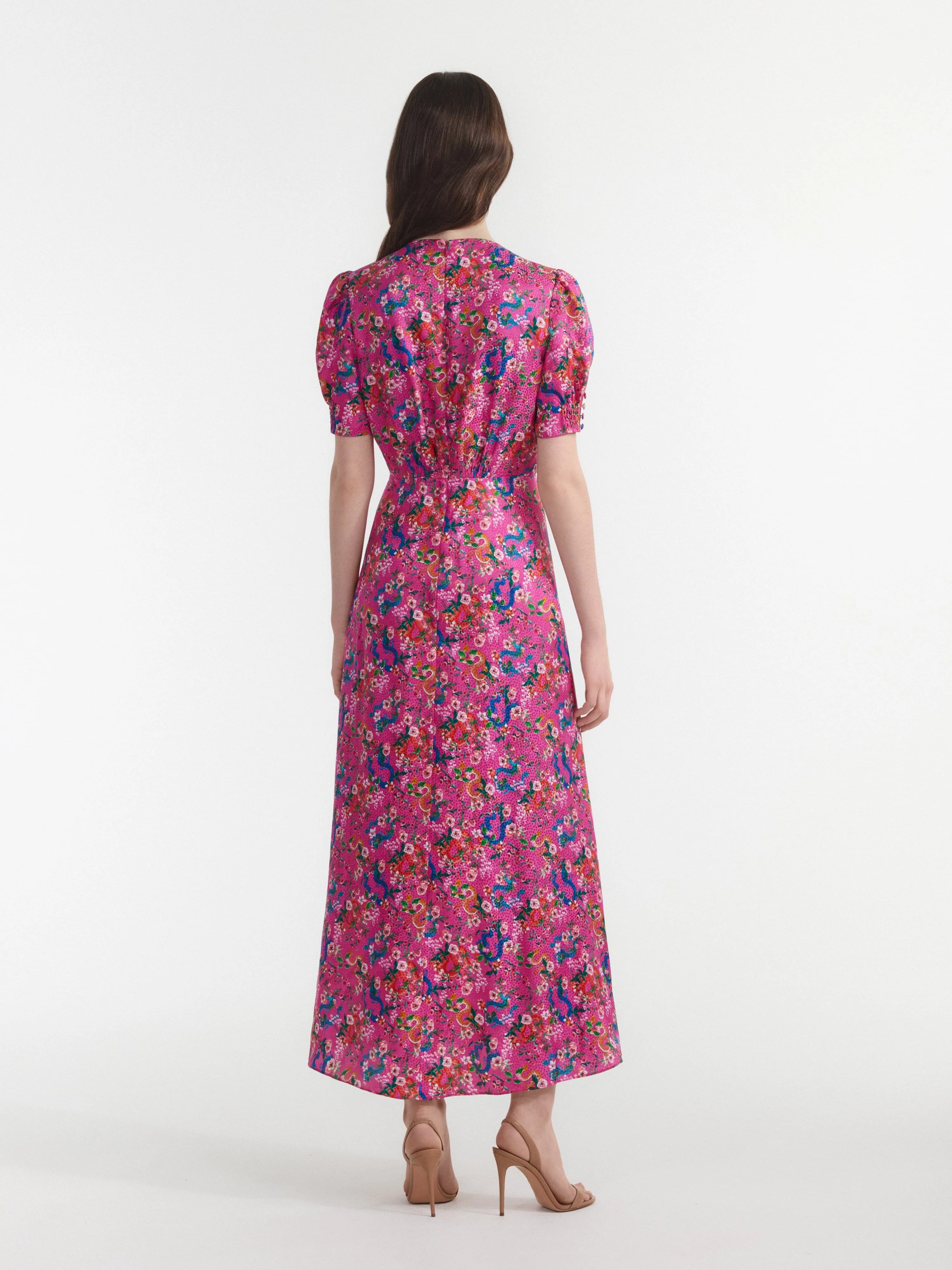 Lea Long Dress - Hibiscus Adorning