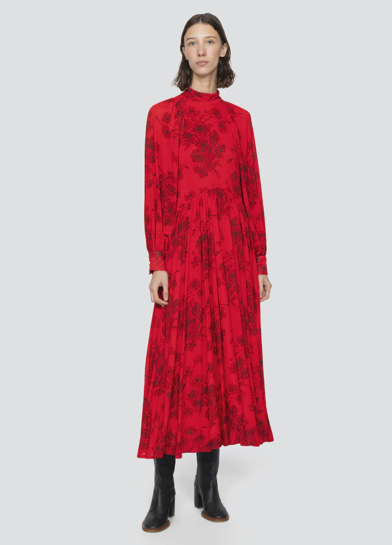 Cornelia Print Long Sleeve Midi Dress