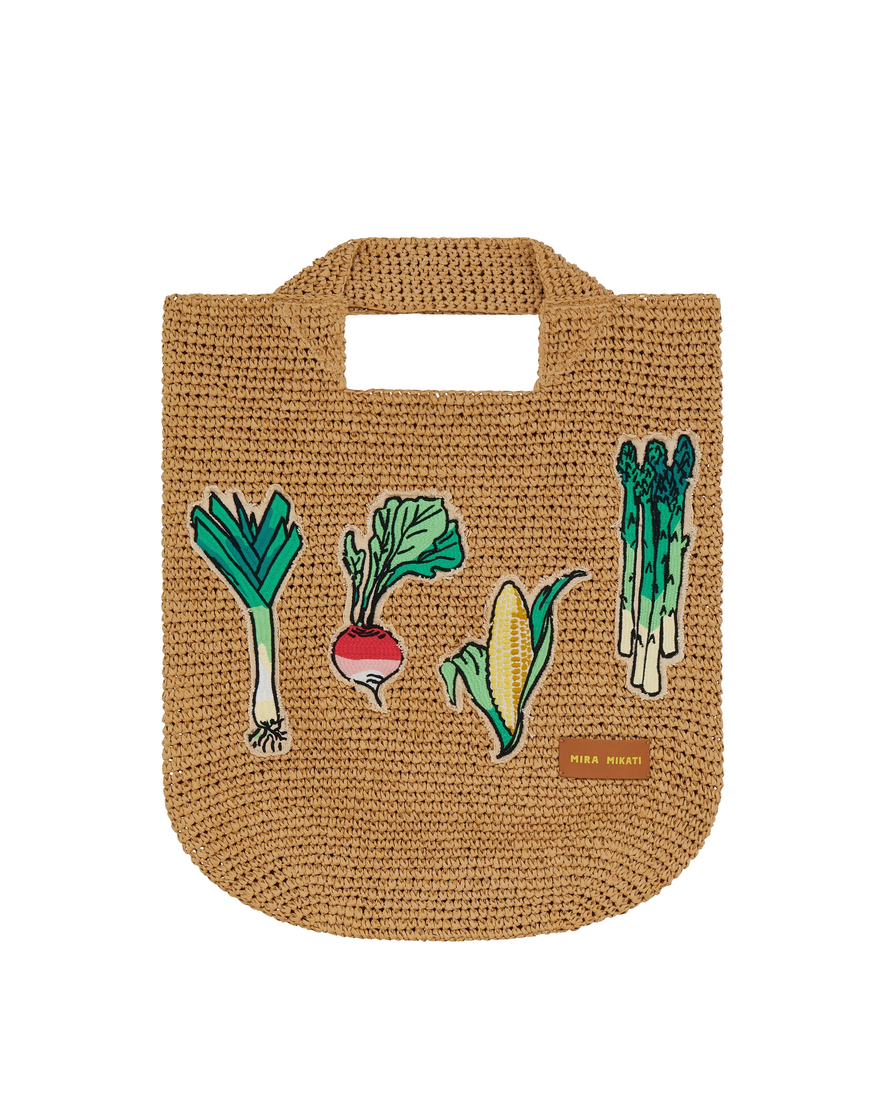 Raffia Bag with Vegetable Patches