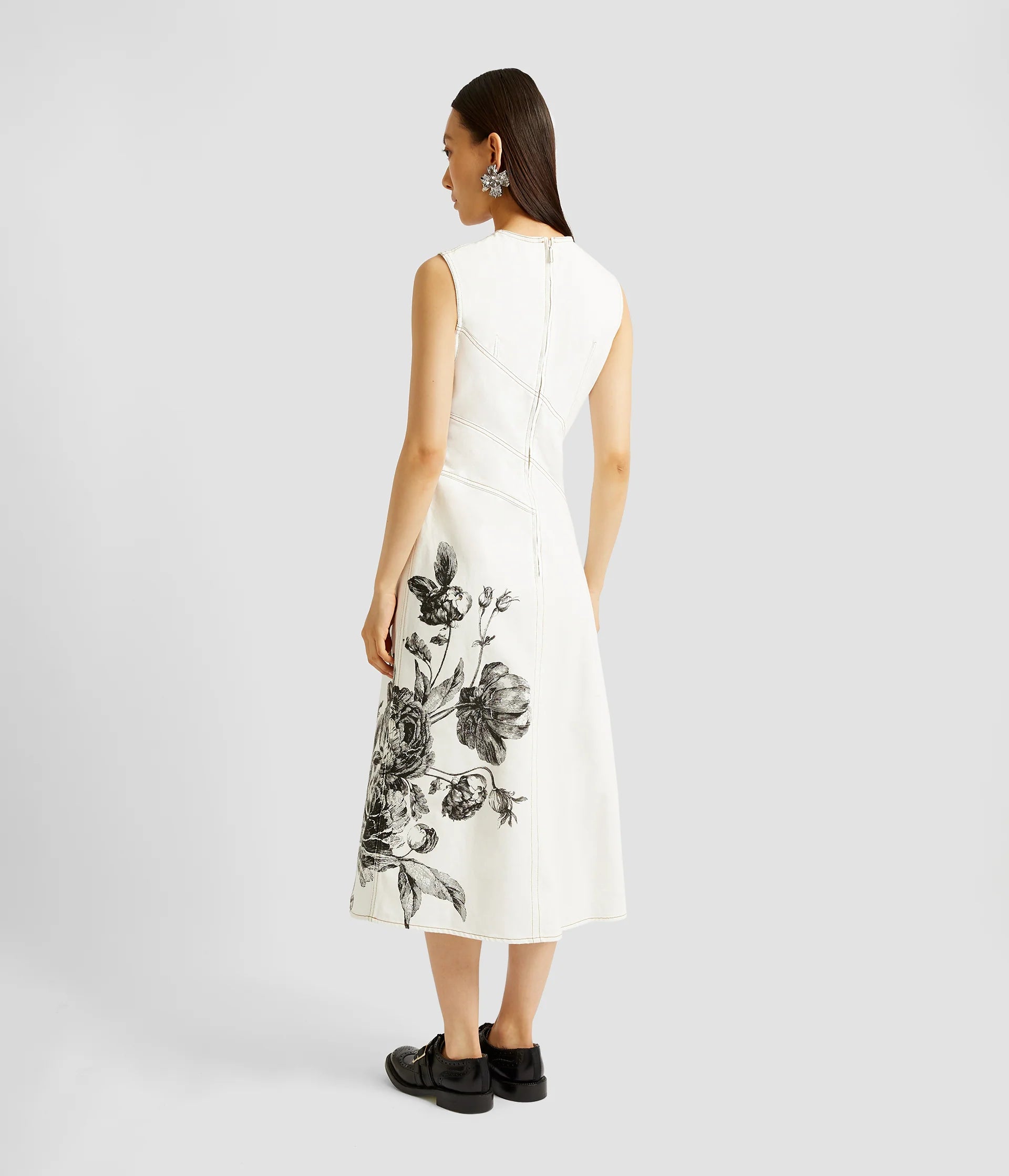 Sleeveless Midi Denim Dress