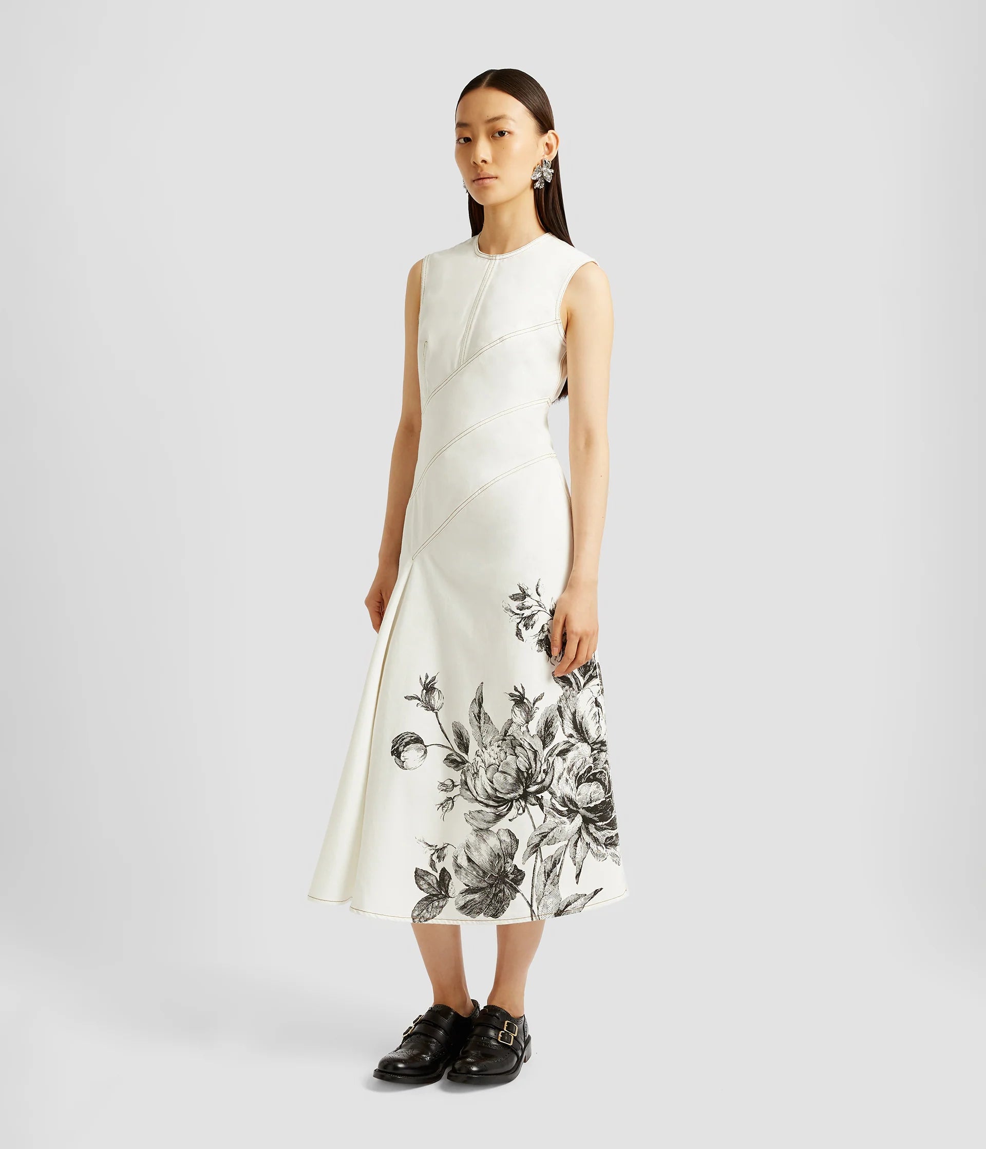 Sleeveless Midi Denim Dress