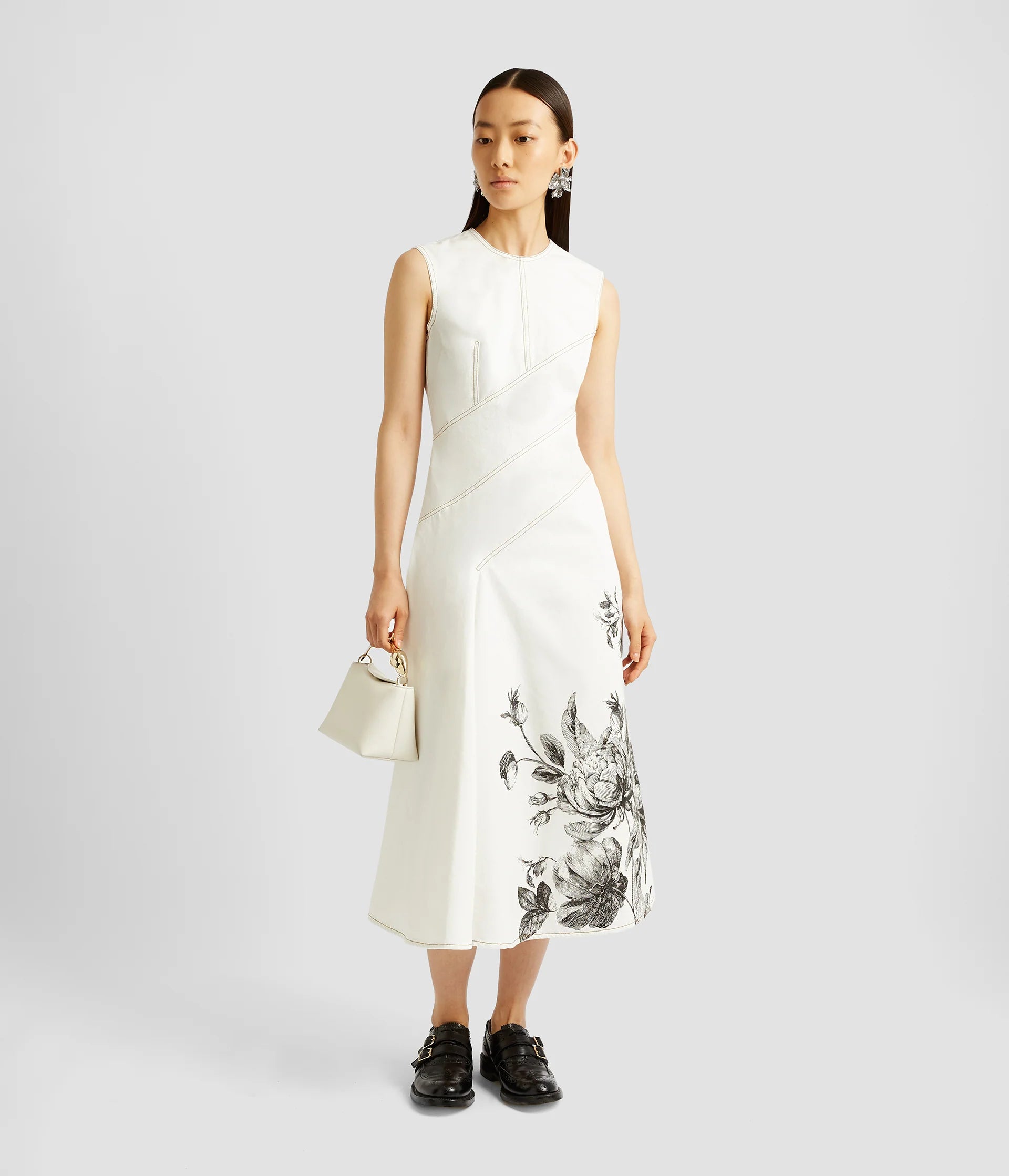 Sleeveless Midi Denim Dress