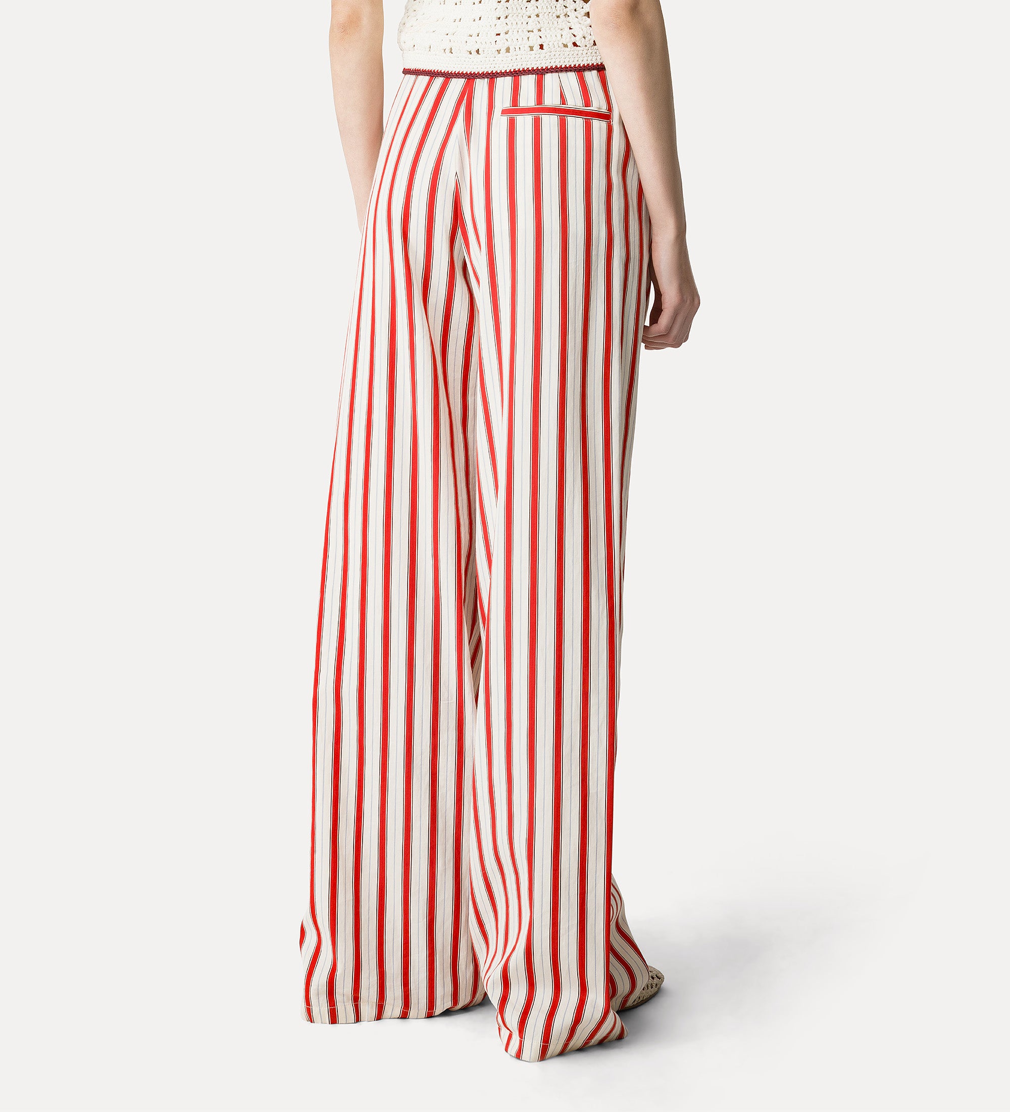 Striped Straight Cut Trousers