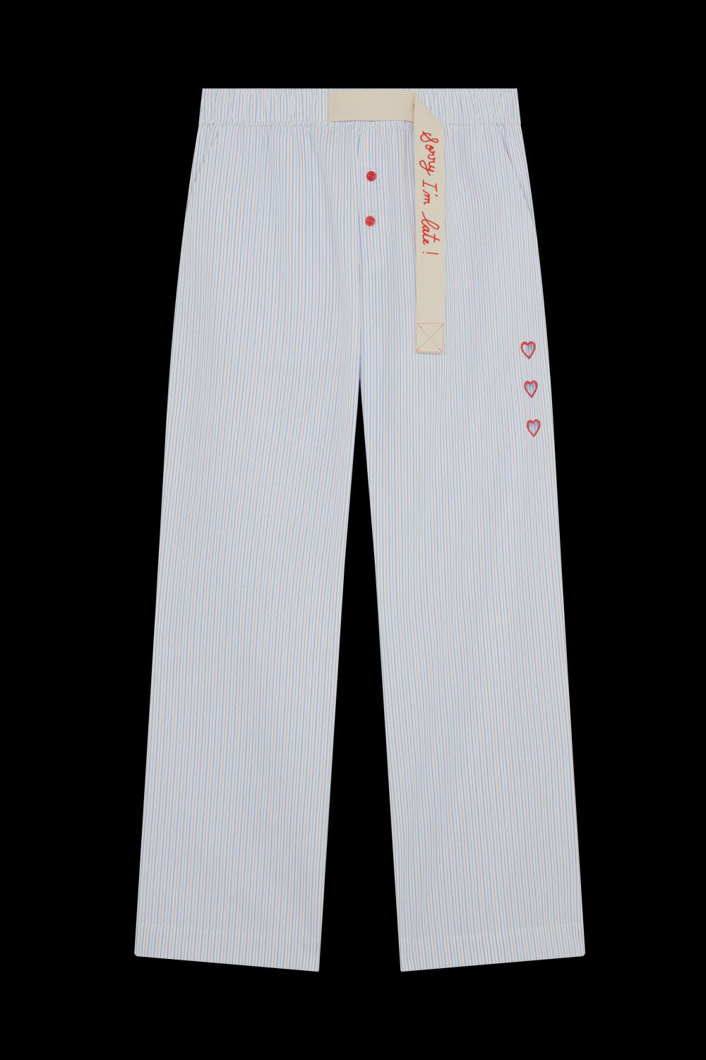 Stripe Trouser With Grosgrain Trim