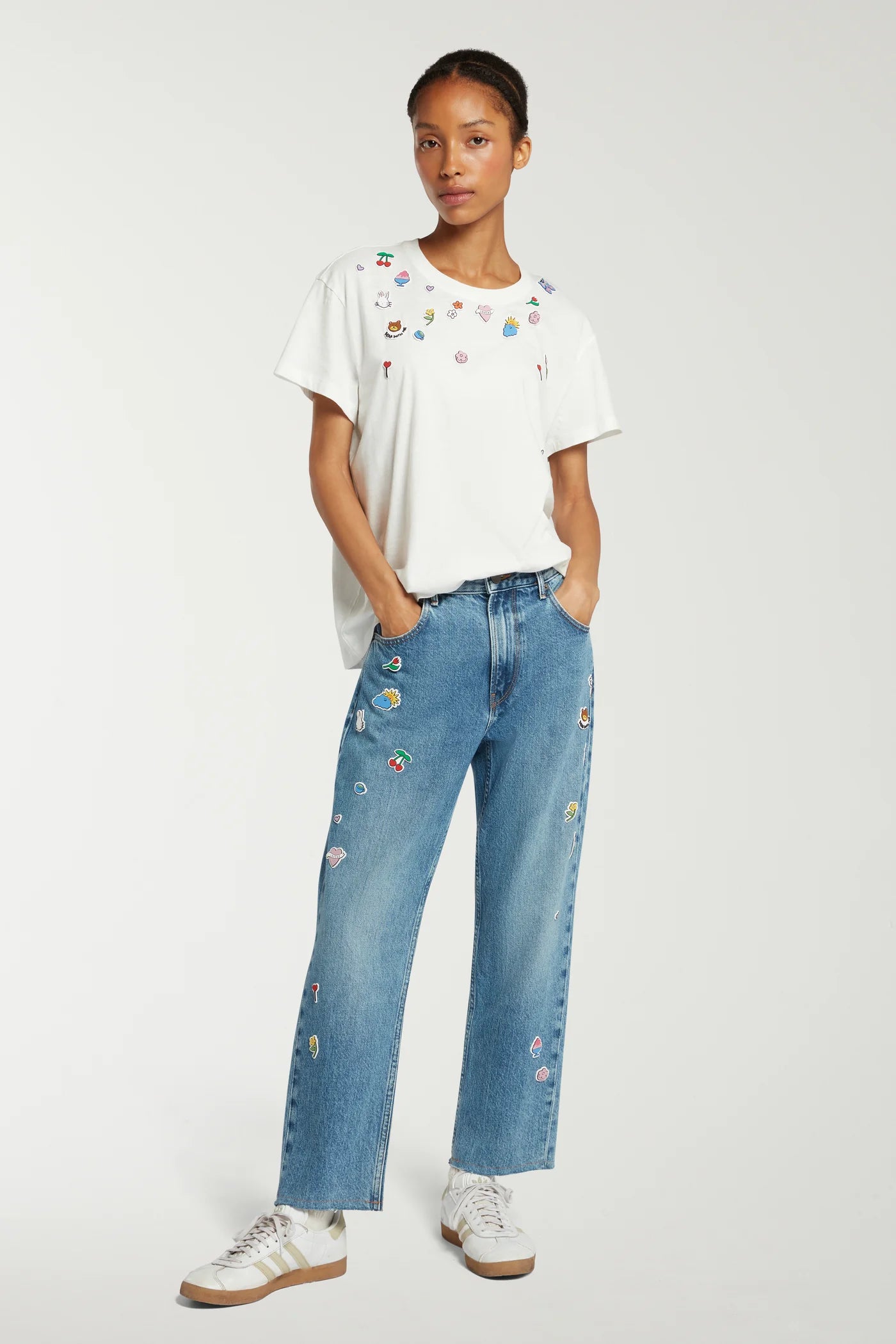 Tee With Sticker Patches