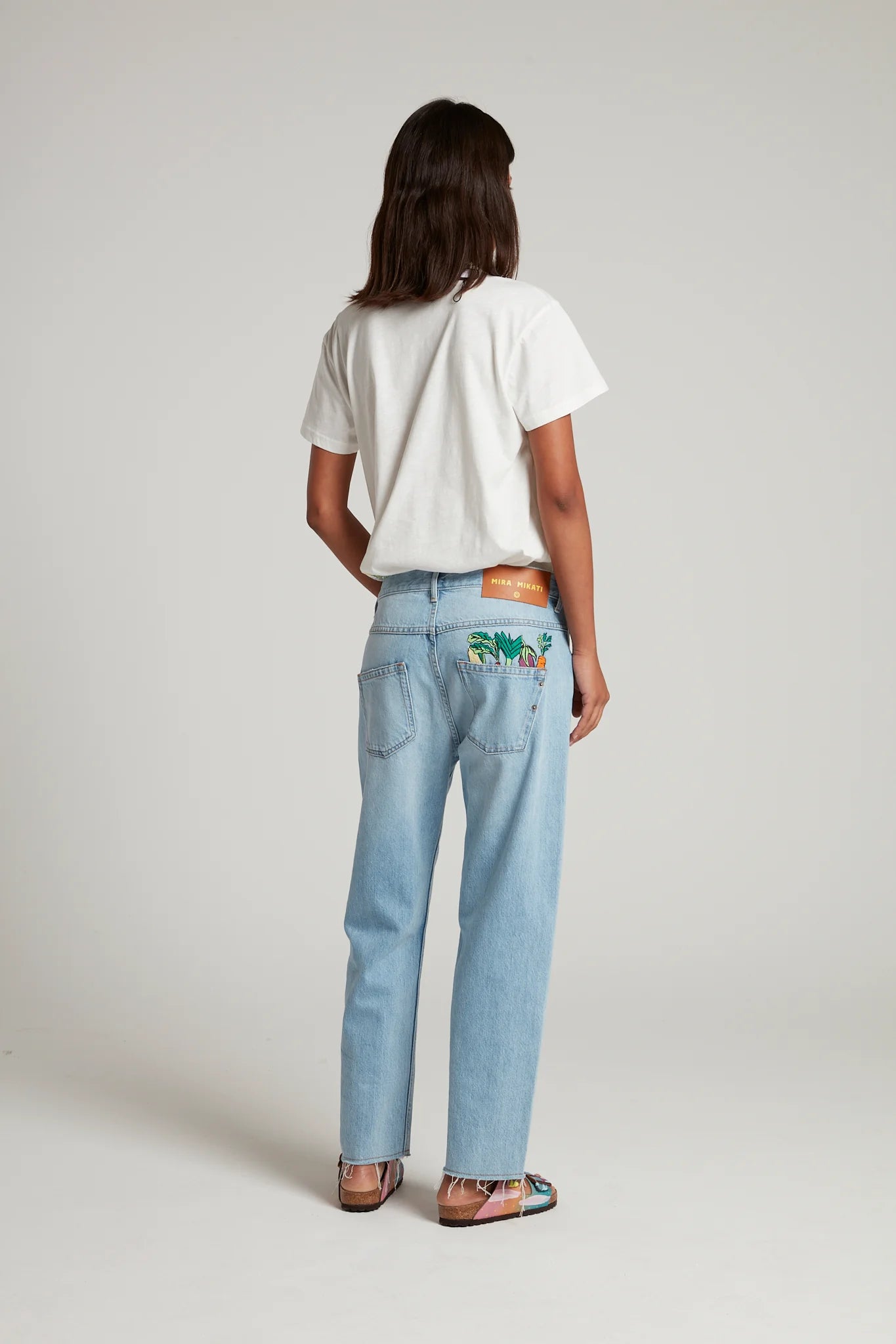 Vegetable Embroidered Jeans