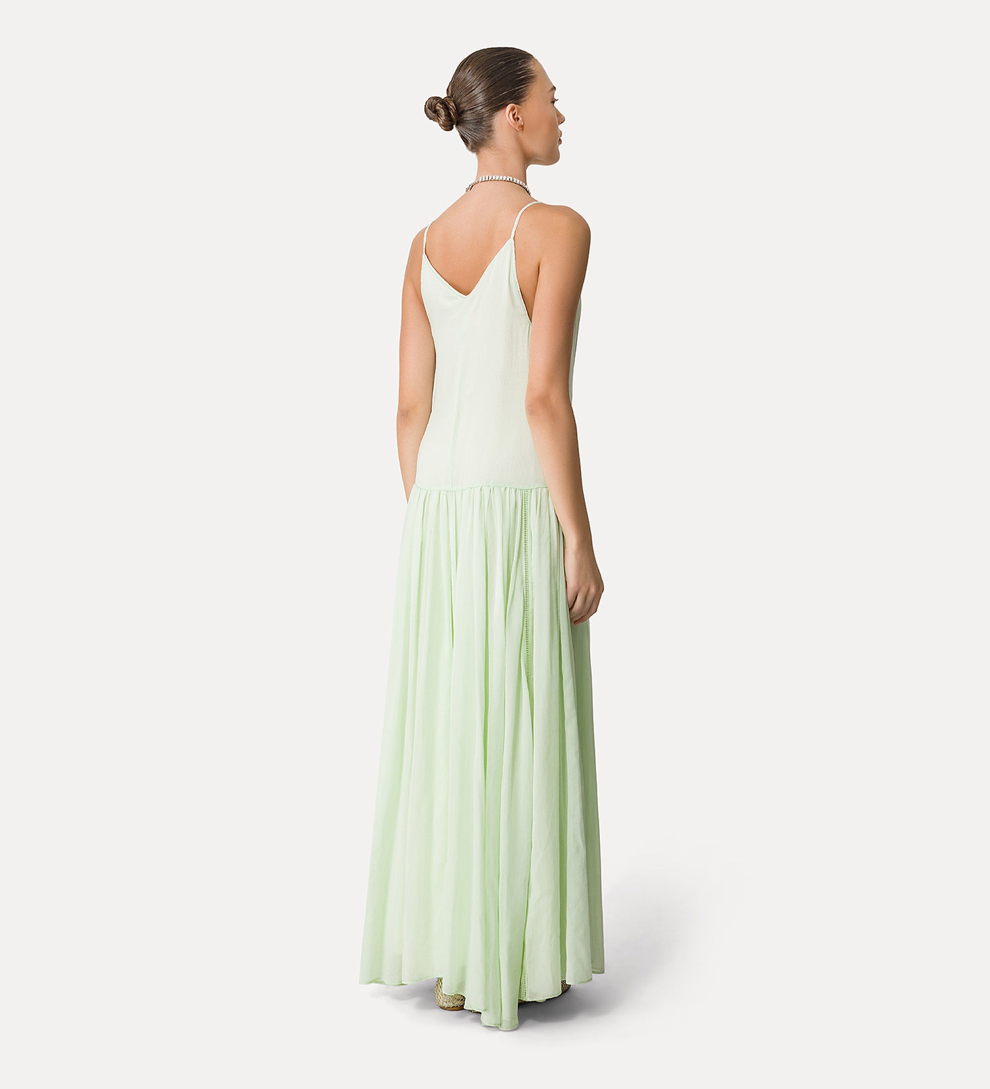 Voile Dress with “Oniric Blossom” Embroidered Detailing