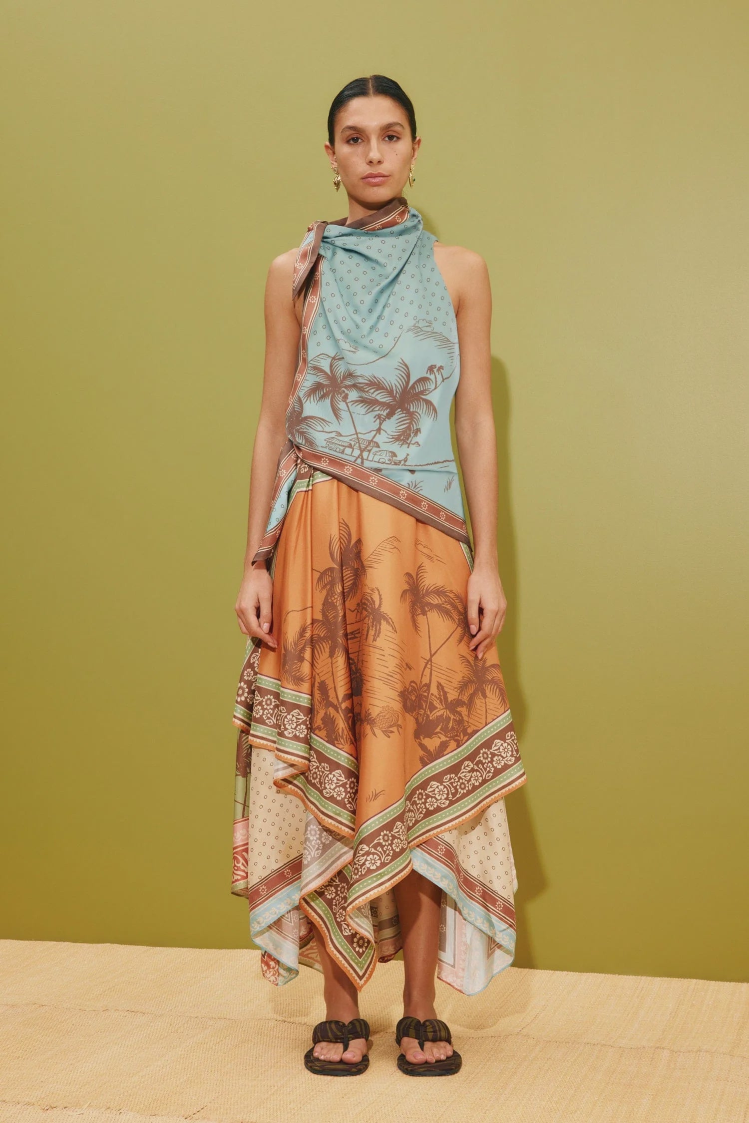 Alberta Scarf Midi Dress