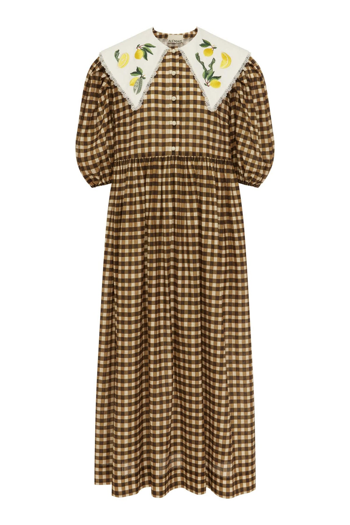 gabrielle midi dress Colour:Simi 57 Bust Long Sleeve A-Line Black front opening prom dress