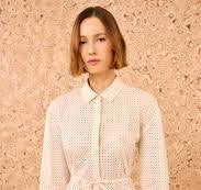 Kelila Button Up Blouse with Belt