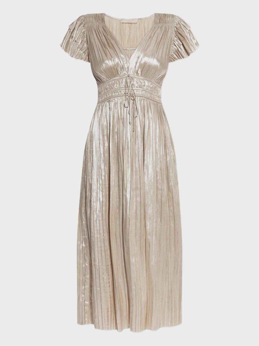 Patrice Flutter Sleeve Midi Dress