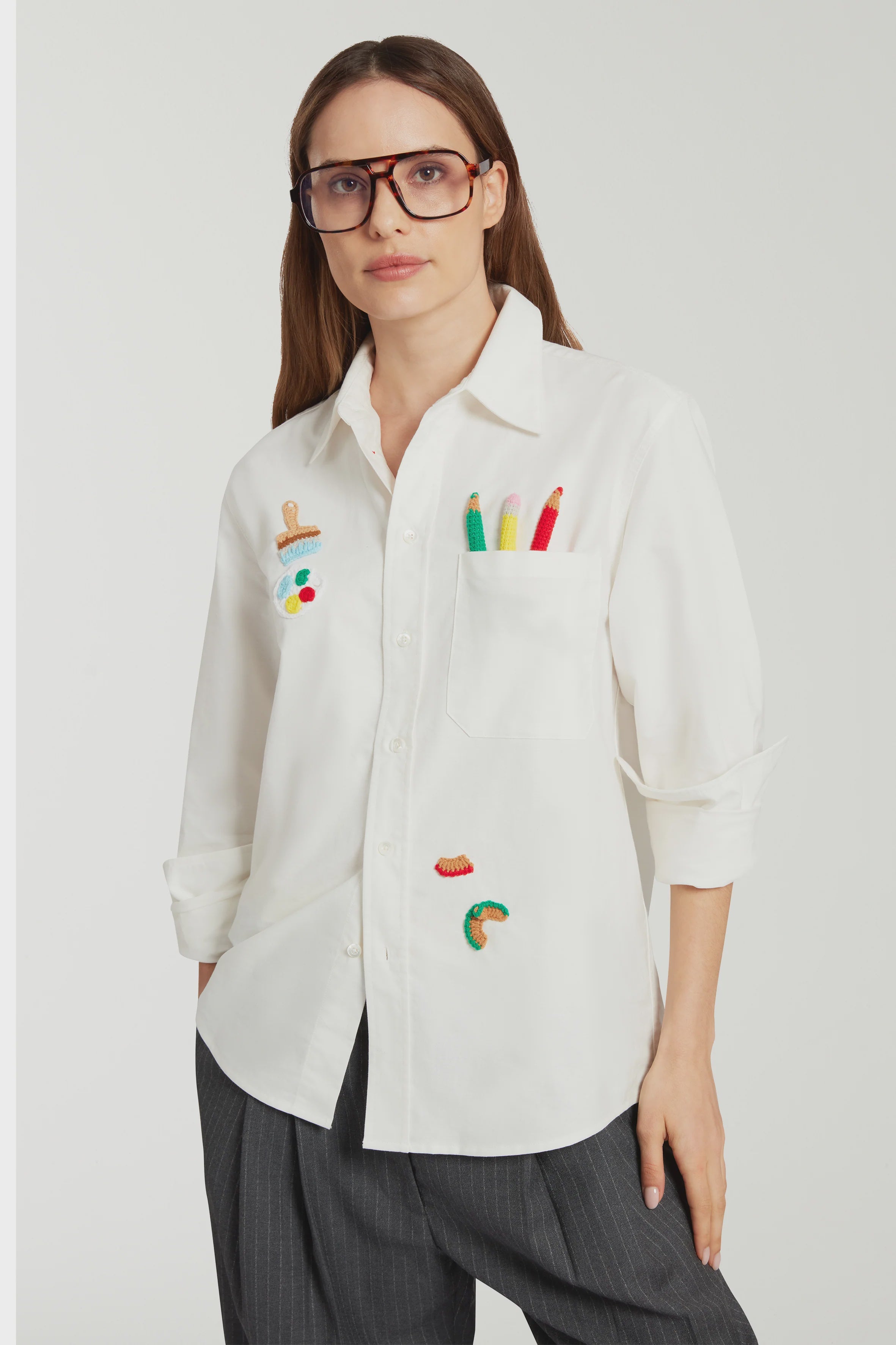 Crochet School Patch Classic Shirt