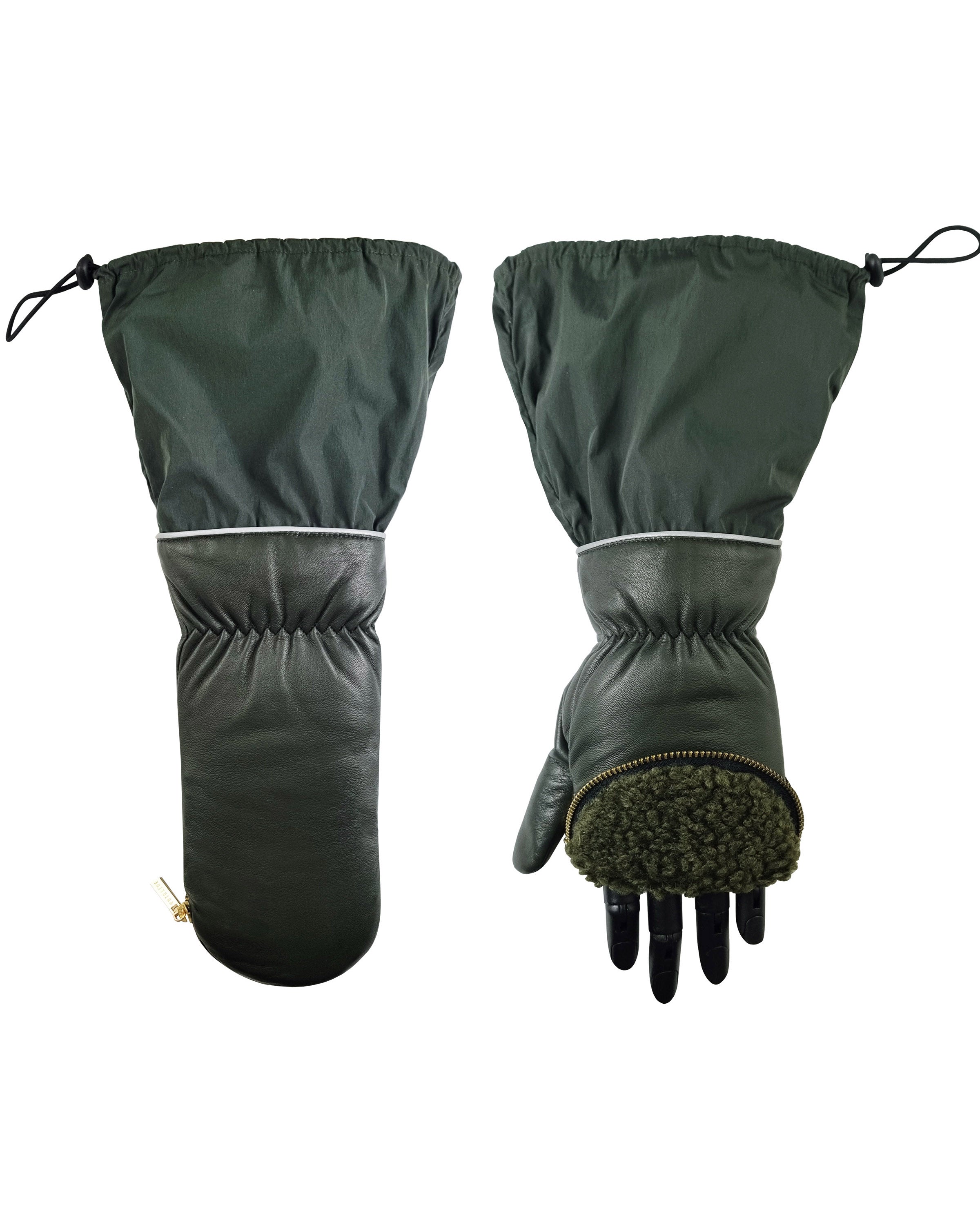 Lambskin & Recycled Nylon Gloves