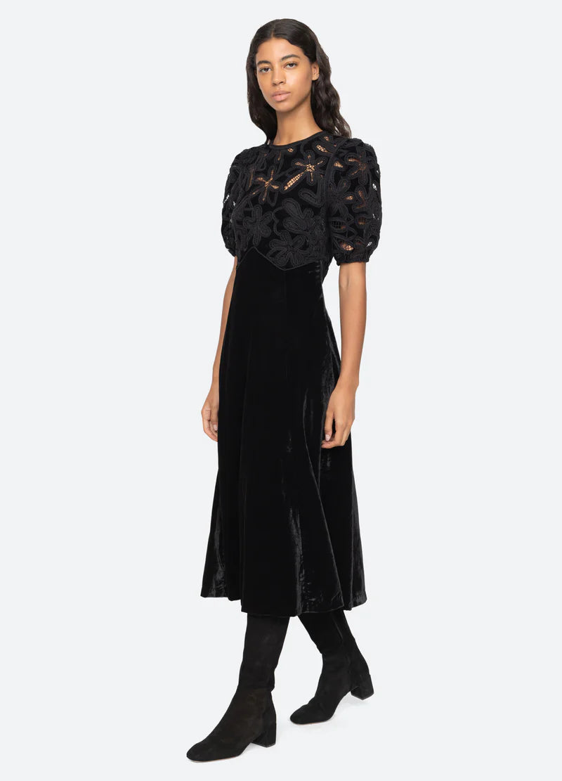 Alice Embroidery Velvet Dress