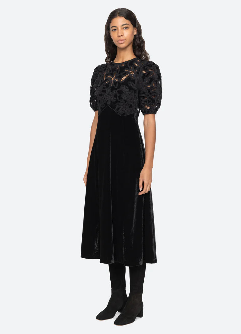 Alice Embroidery Velvet Dress