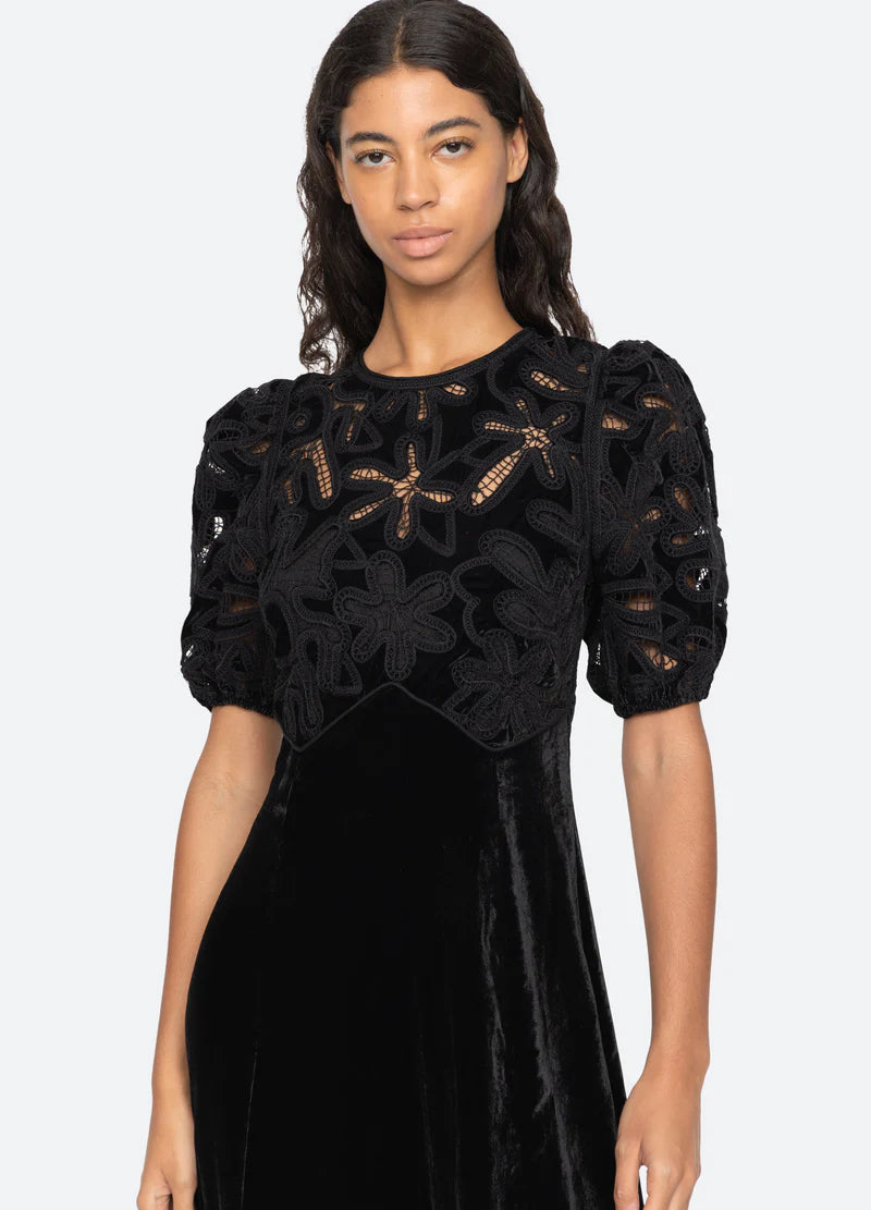 Alice Embroidery Velvet Dress