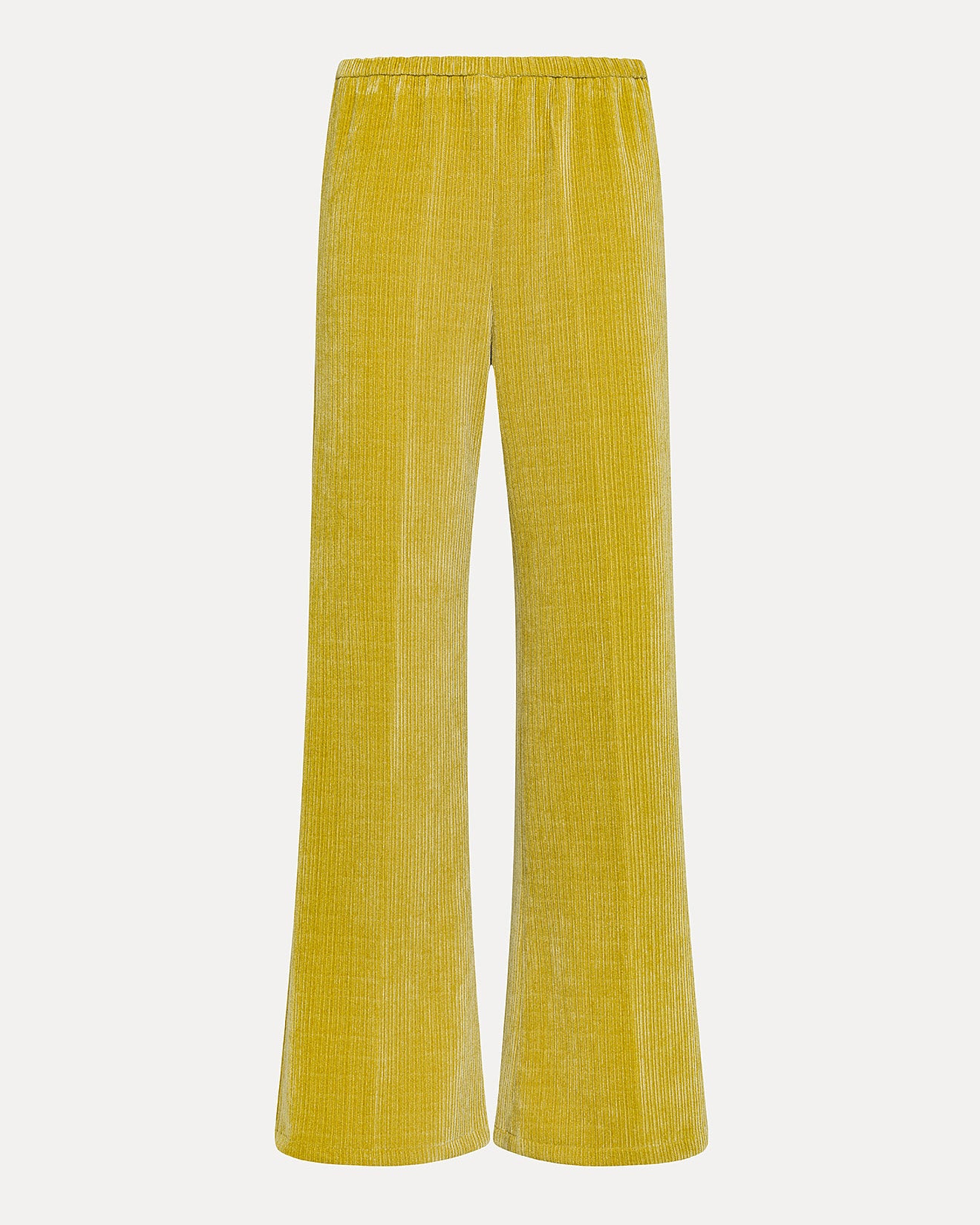 Flared Trousers in Corduroy–Effect Jersey