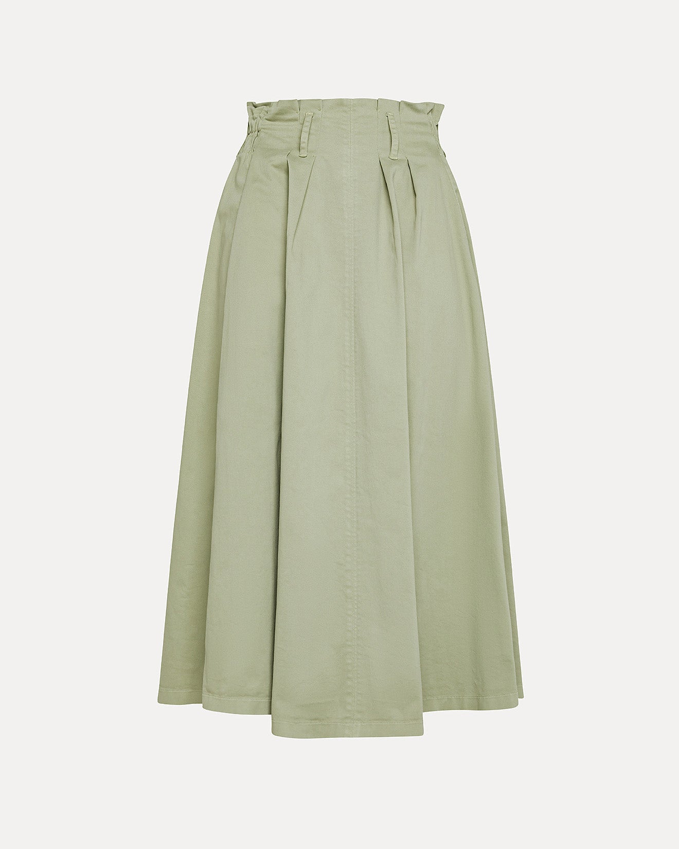 High-Waist Flared Midi Skirt