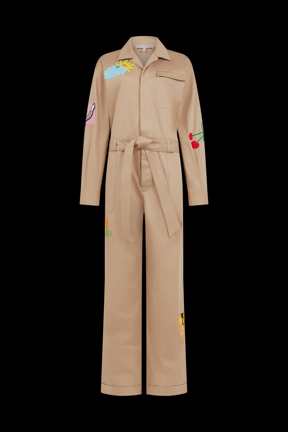 Jumpsuit with Crochet Patches