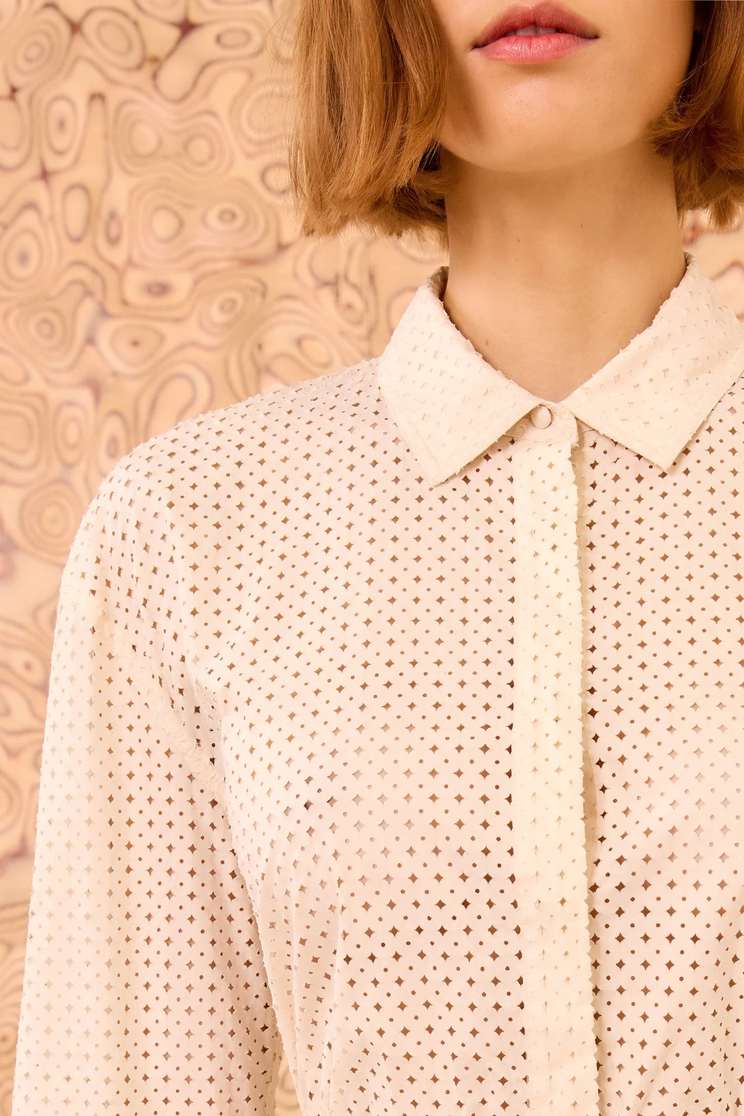 Kelila Button Up Blouse with Belt