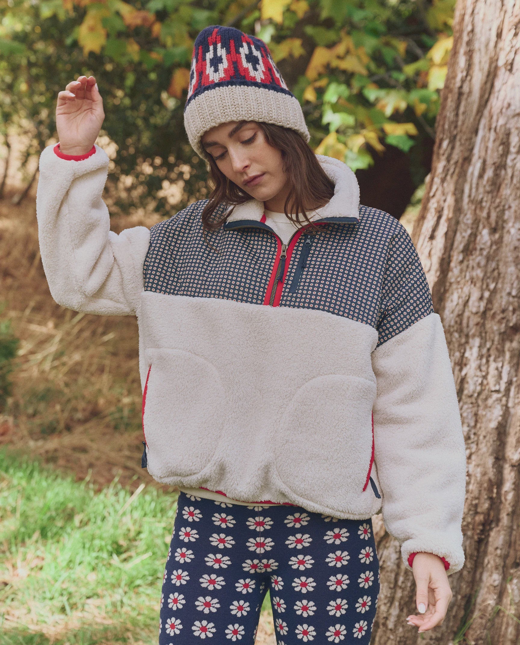 The Print Mix Plush Terrain Half Zip