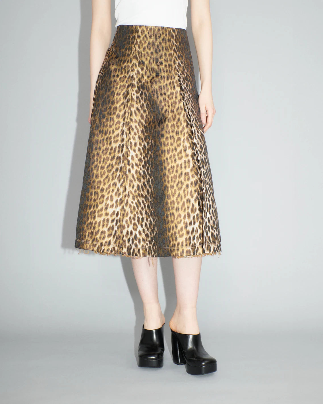 Leopard Jaquard Skirt