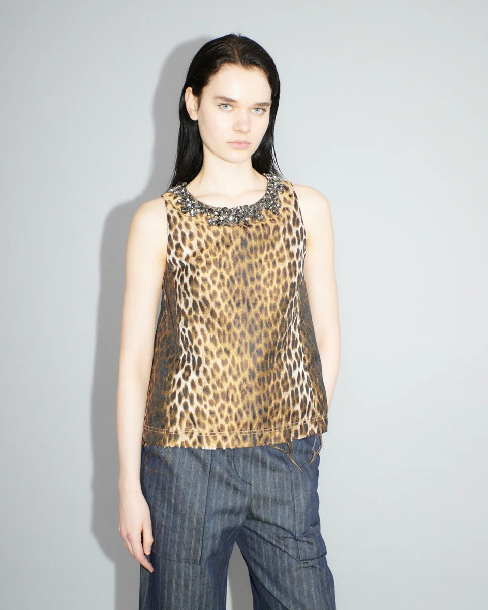 Leopard Jaquard Top