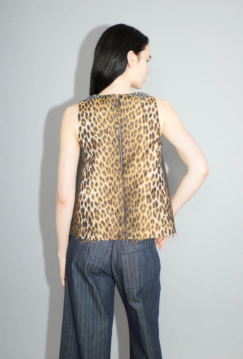 Leopard Jaquard Top