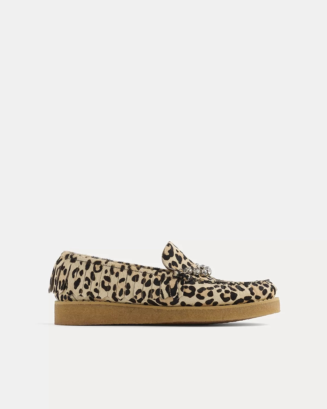 Moccasin in Animal–Patterned Pony Skin