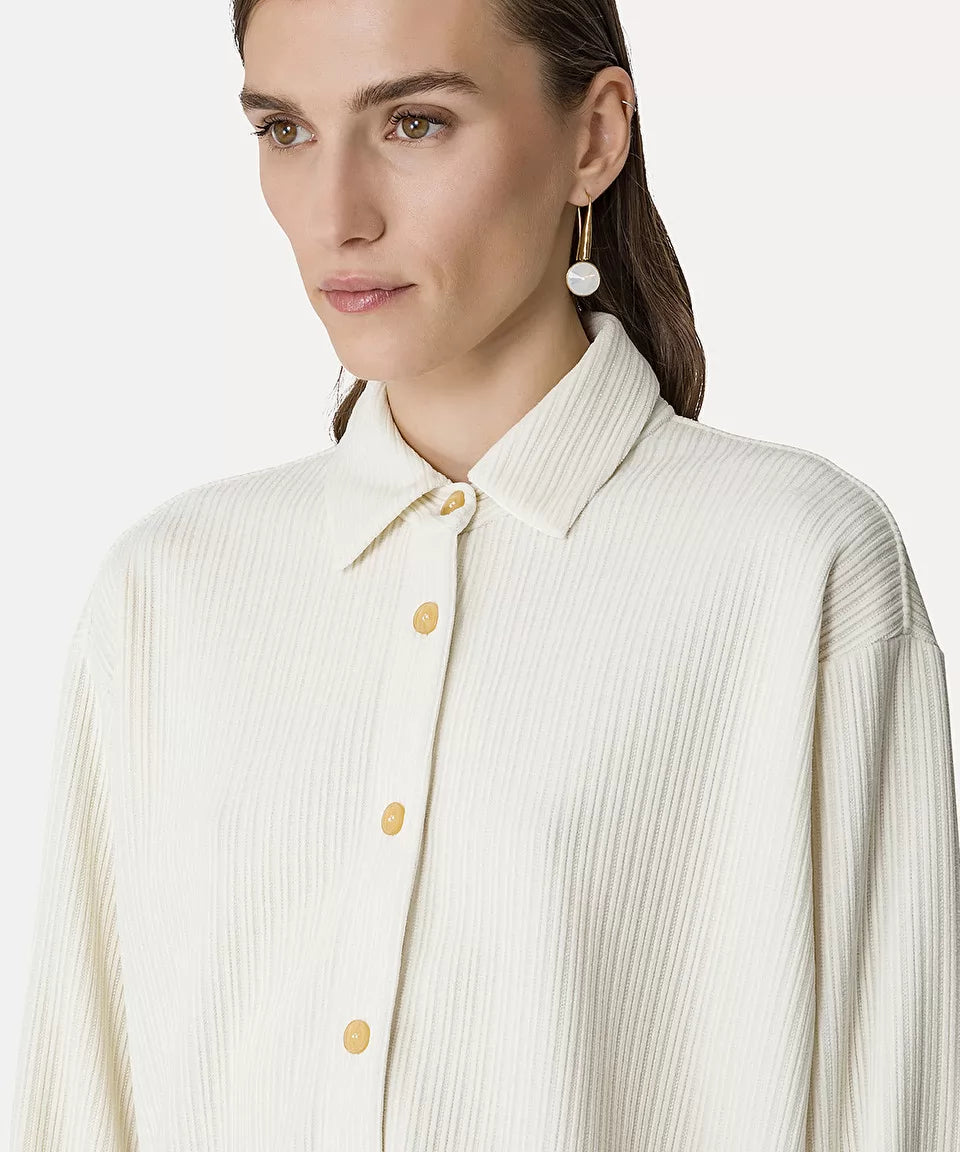 Overshirt in Corduroy–Effect Jersey