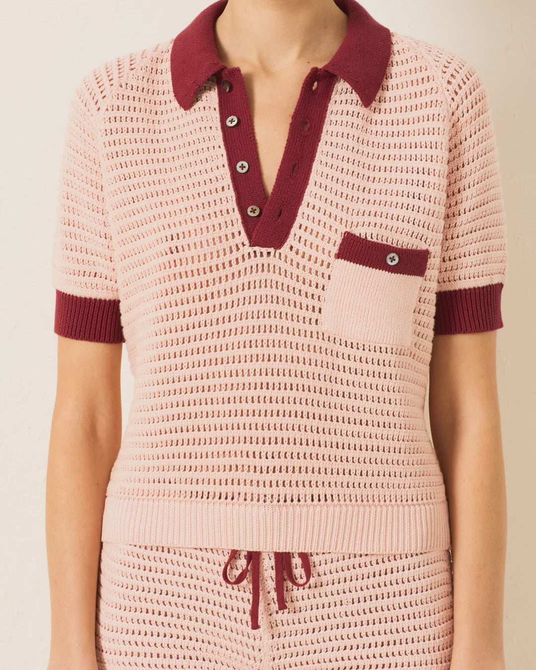 Lessi Blush Crochet Top