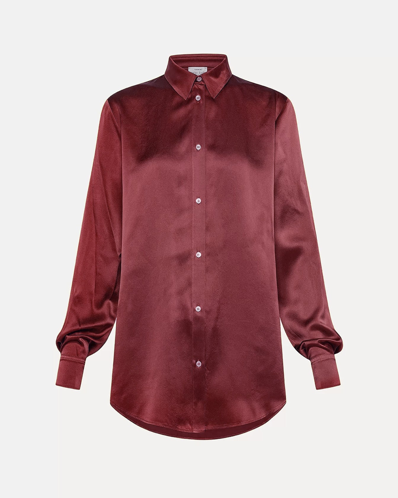 Pared–Back Shirt in Silk Satin