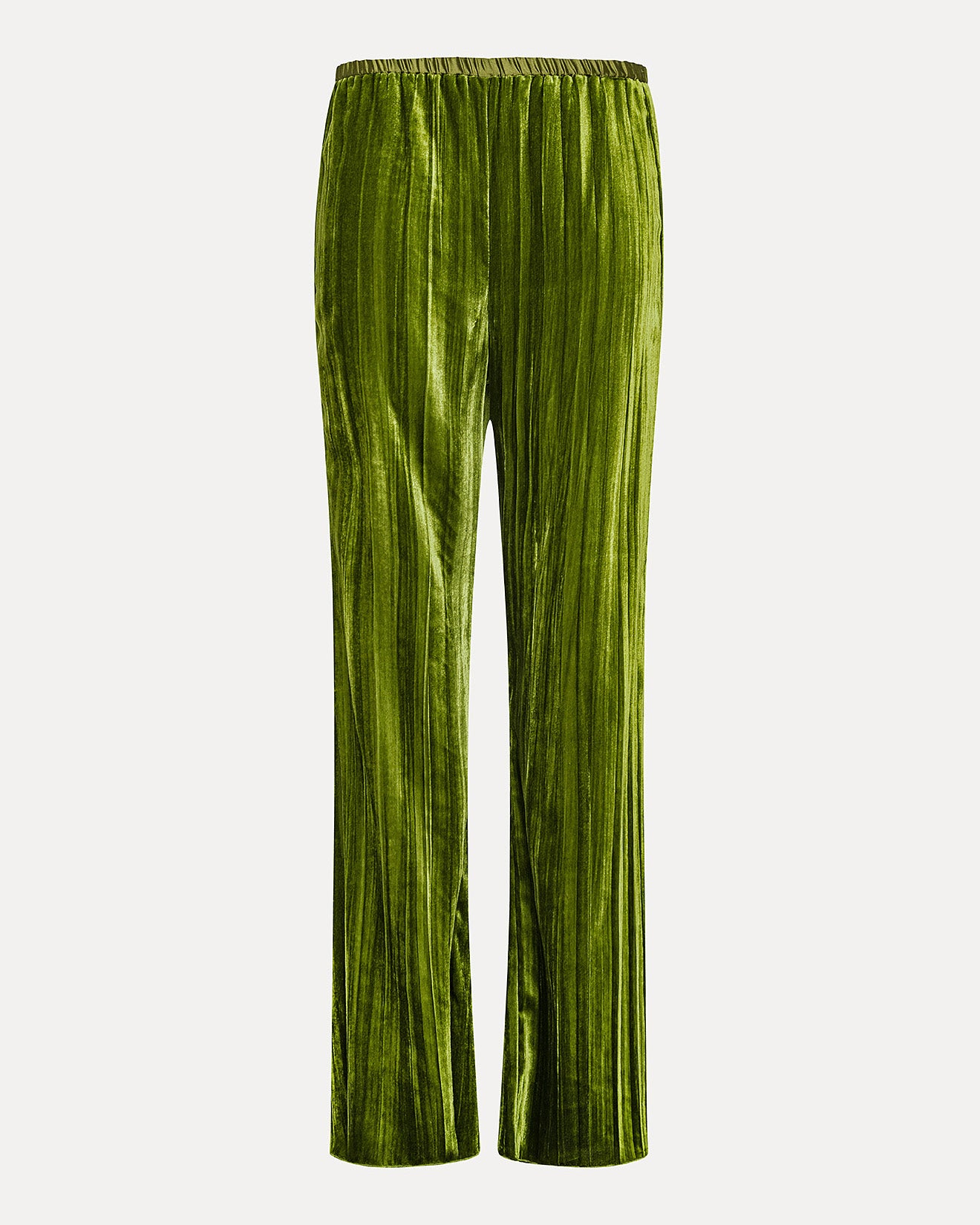 Plissé Velvet Pants