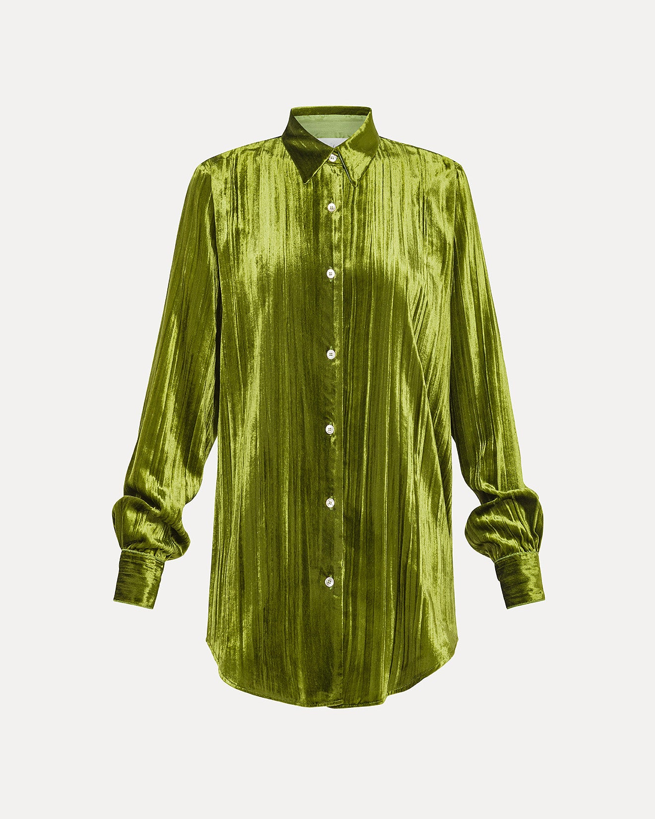 Plissé Velvet Shirt