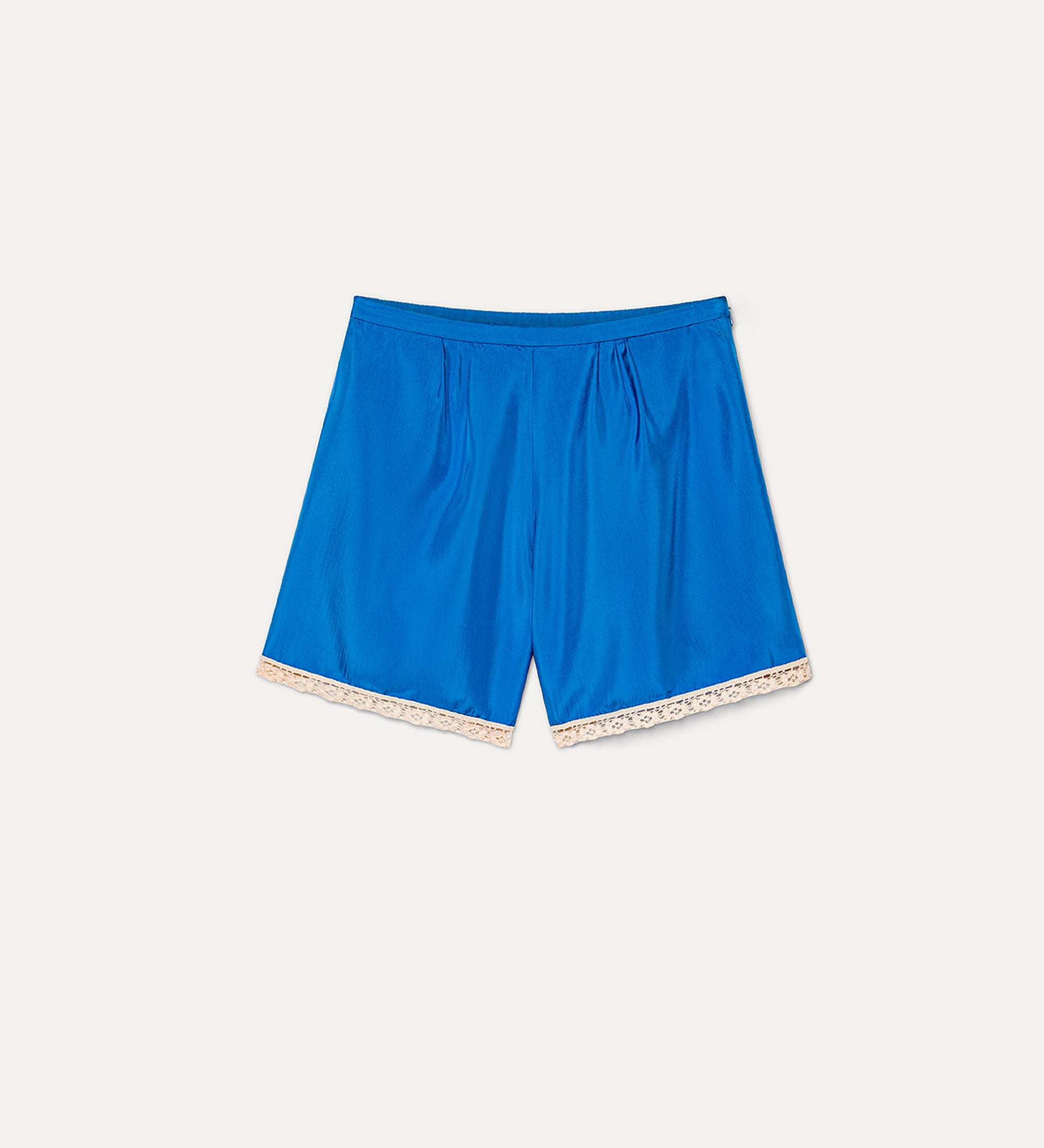 Viscose Twill Culottes with Lace