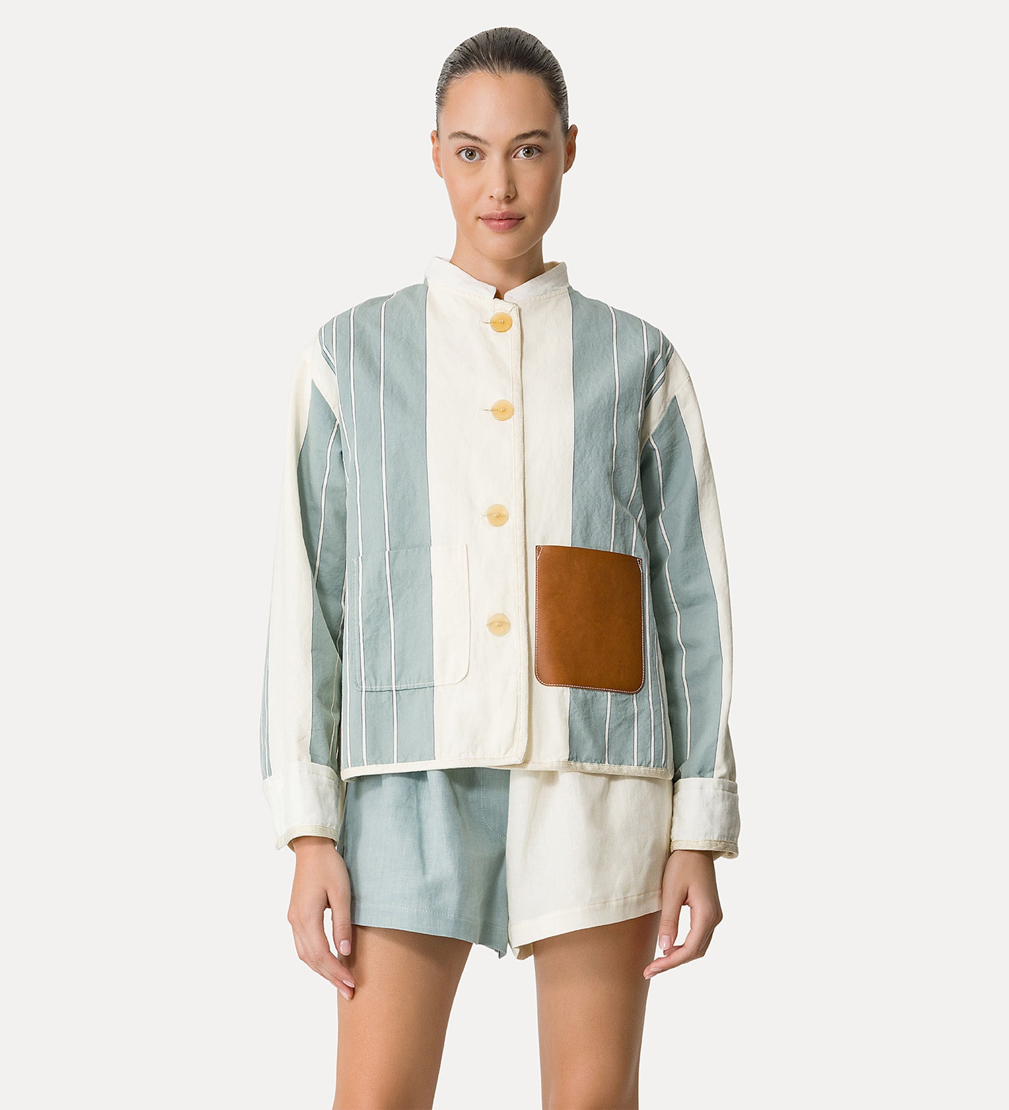 Work Jacket in Cotton and Linen