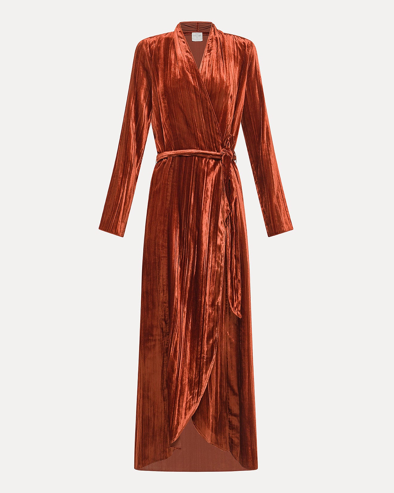 Wrap Dress in Pleated Velvet