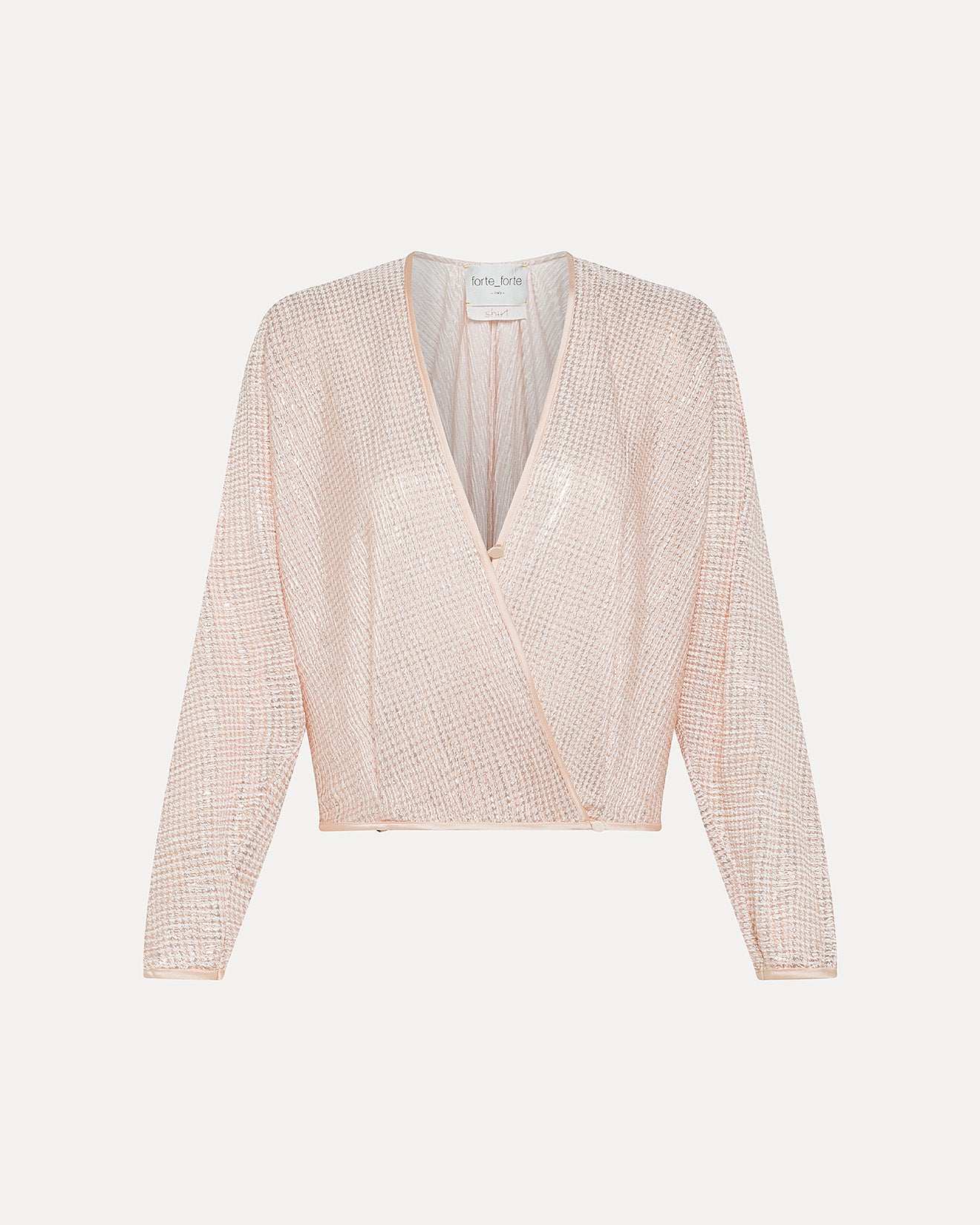 Wrapover Lamé Blouse