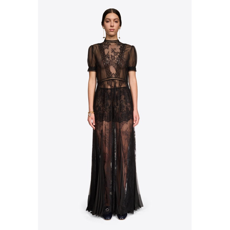 Long Dress With Interlocking Trimmings